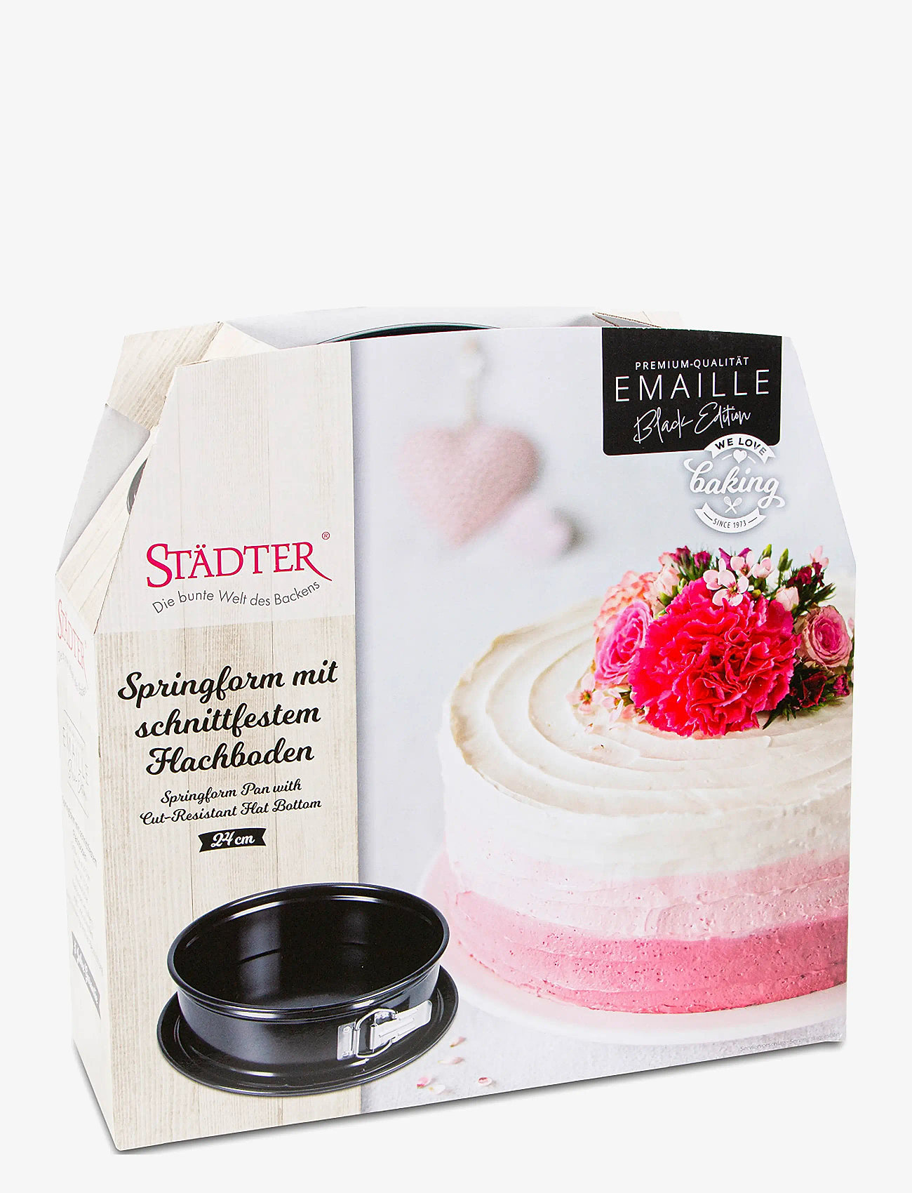 Städter - Springform pan EMAILLE ø24cm / H7cm - cookies- & cake tins - black - 2