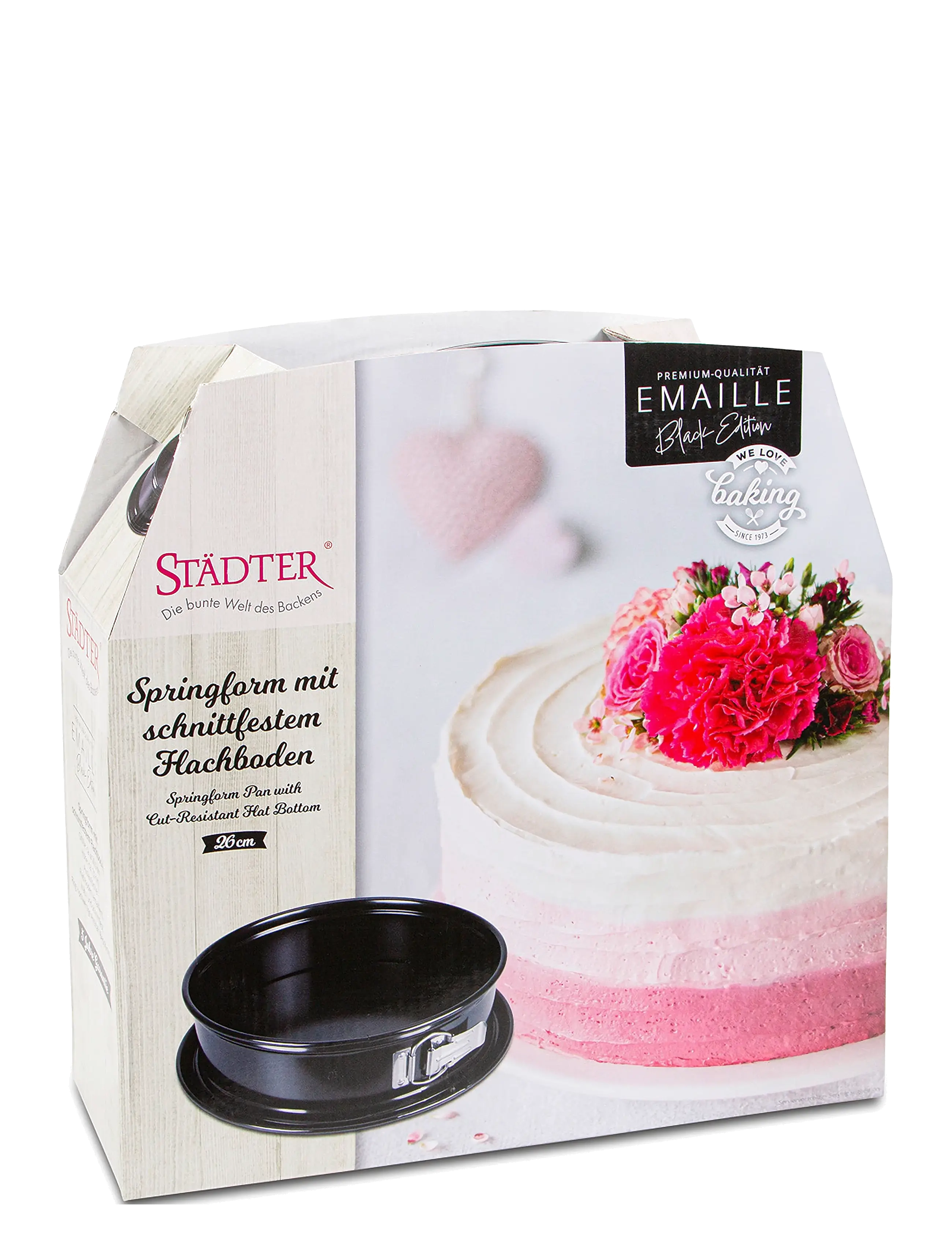 Städter - Springform pan EMAILLE ø26cm / H7cm - cepumu un kūkas formas - black - 3