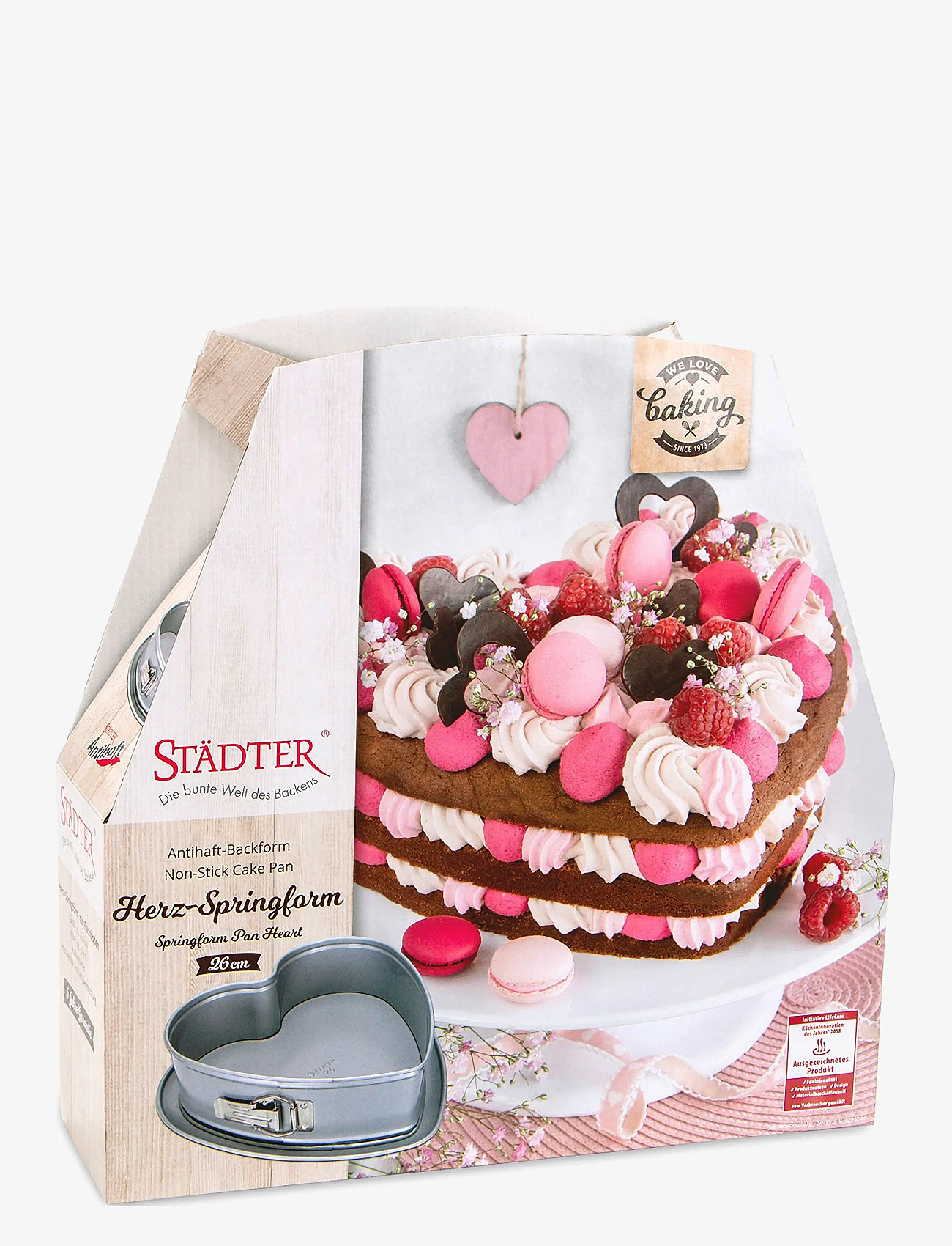 Städter - Springform Hjerte ø 26 cm / H 7 cm sølv - bagning - steel - 3