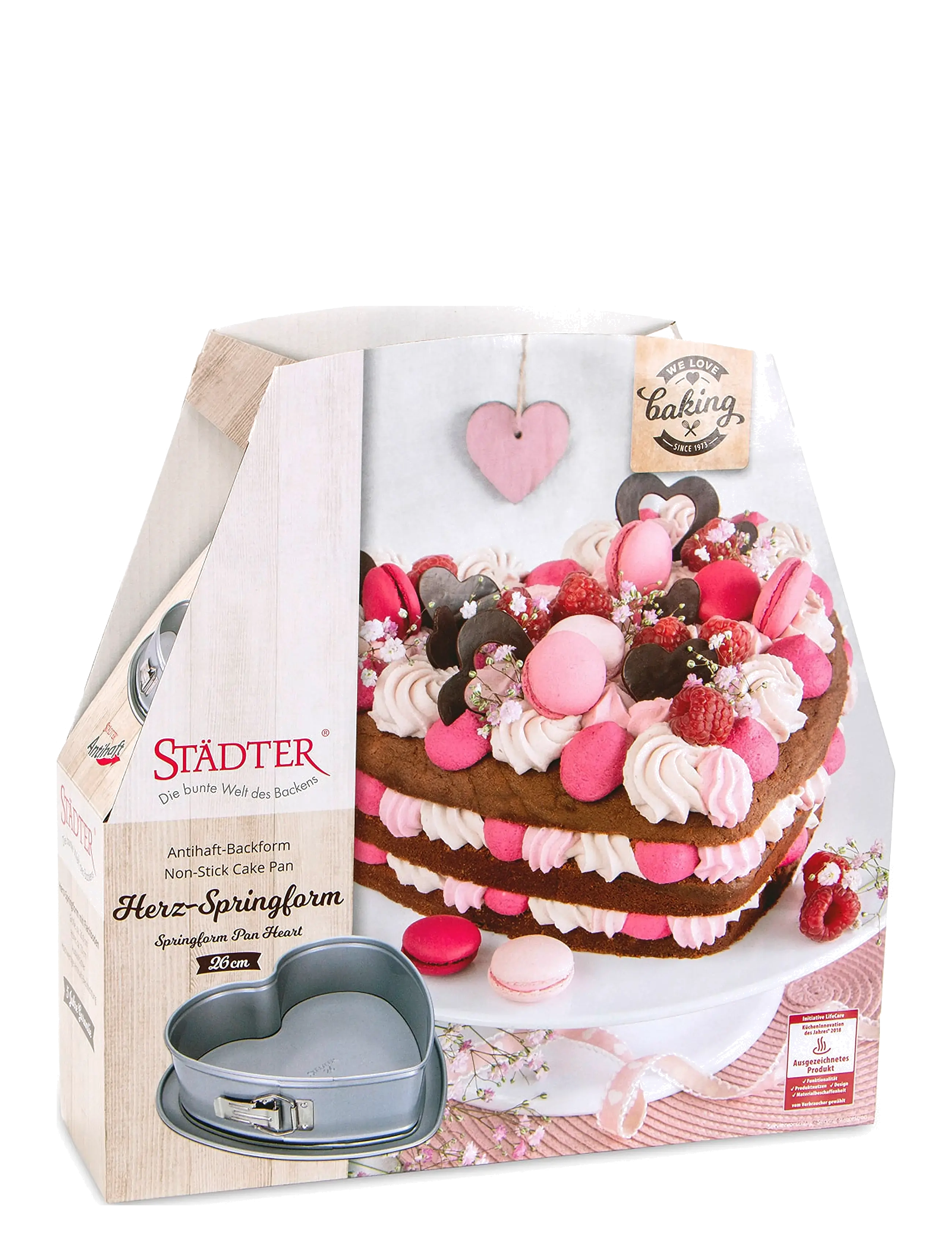 Städter - Springform pan Heart ø26cm / H7cm - baking - steel - 3