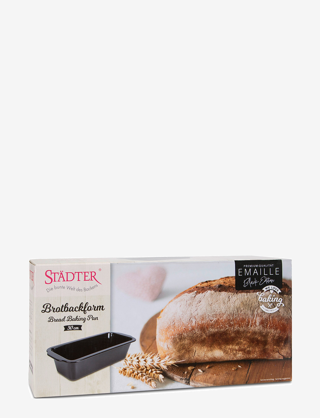 Städter - Bread baking pan ENAMEL 30x13cm / H8cm - brotbackformen - black - 3
