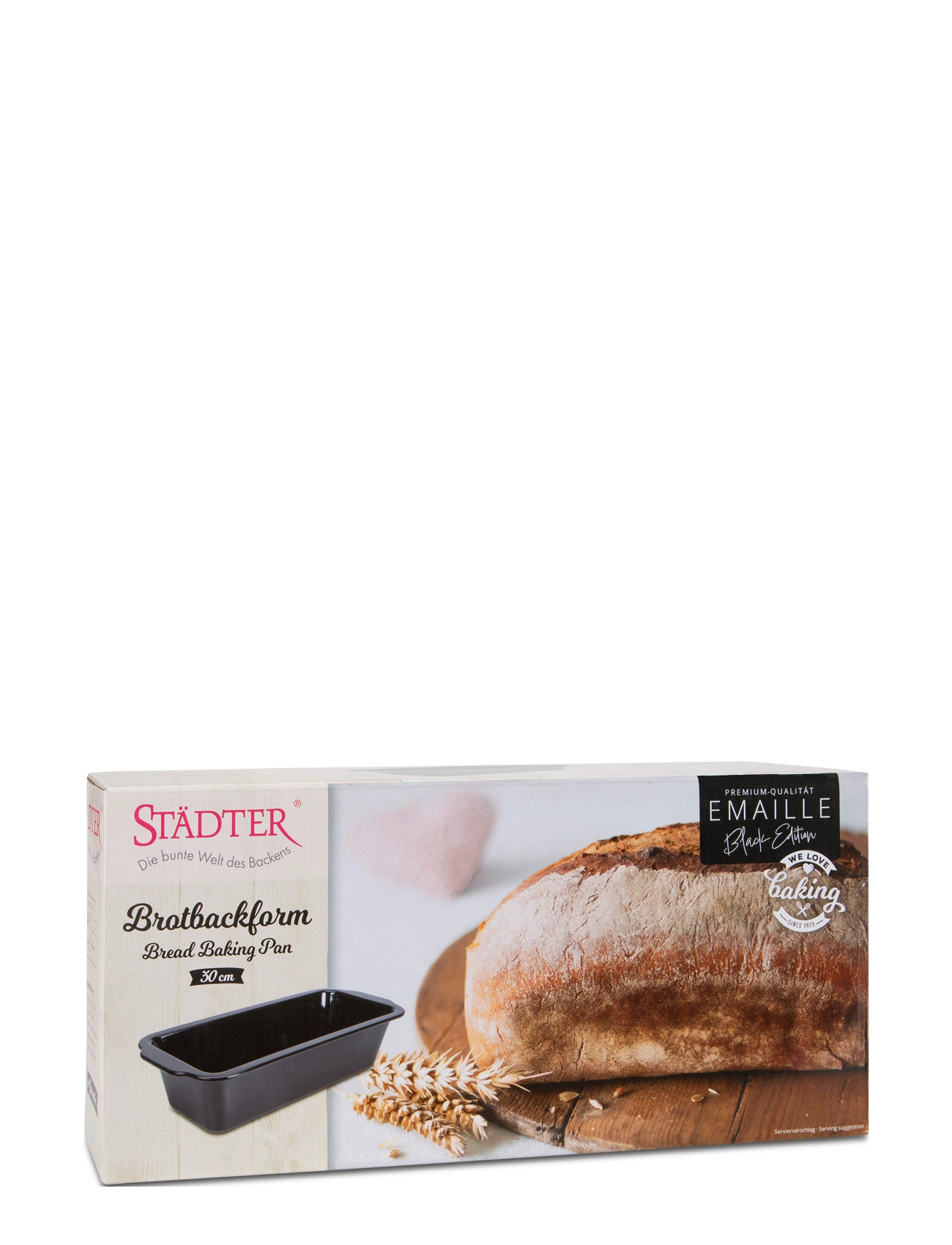 Städter - Bread baking pan ENAMEL 30x13cm / H8cm - loaf tins - black - 3