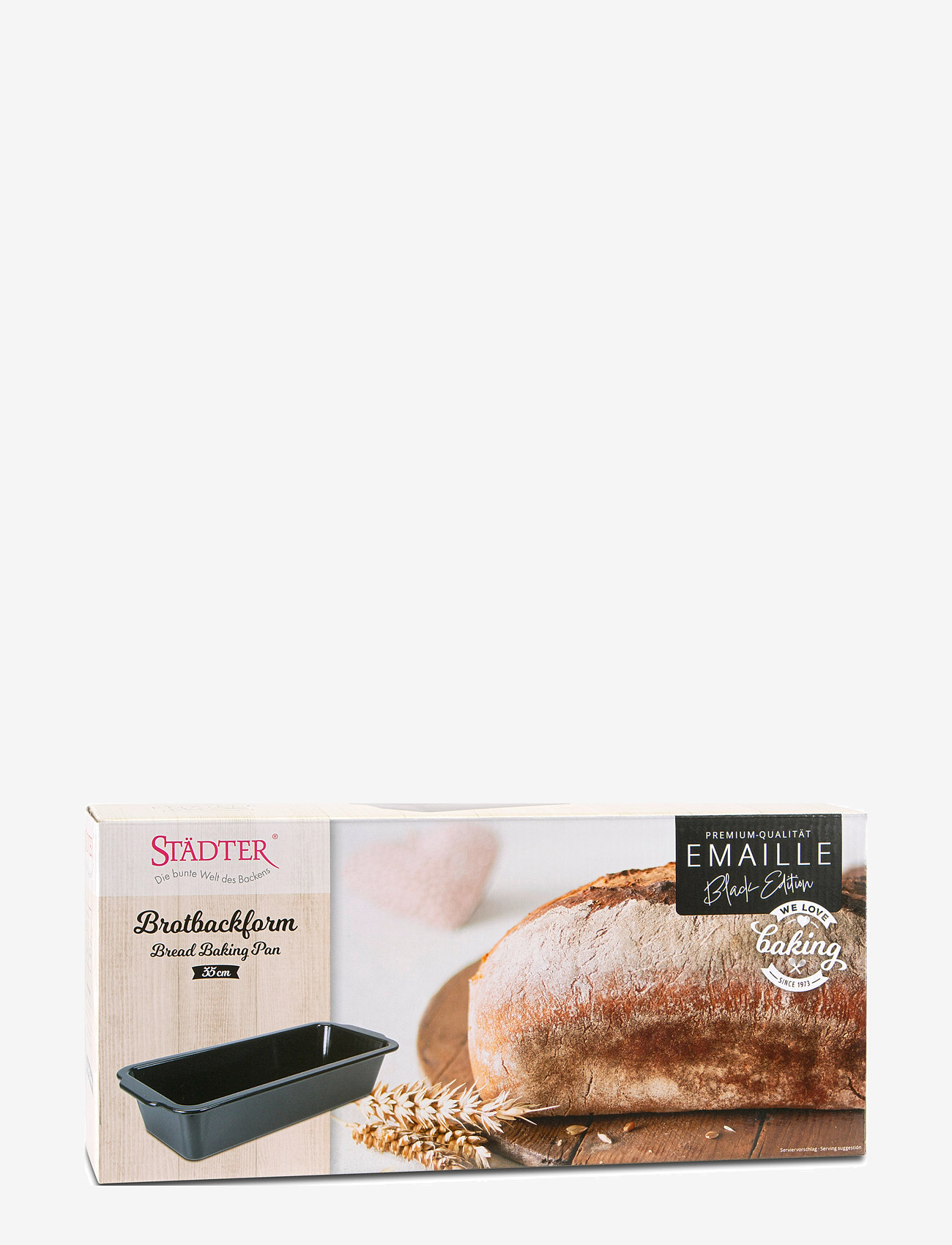Städter - Brødform EMAILLE 35 x 14,5 cm / H 8 cm sort - brødforme - black - 3