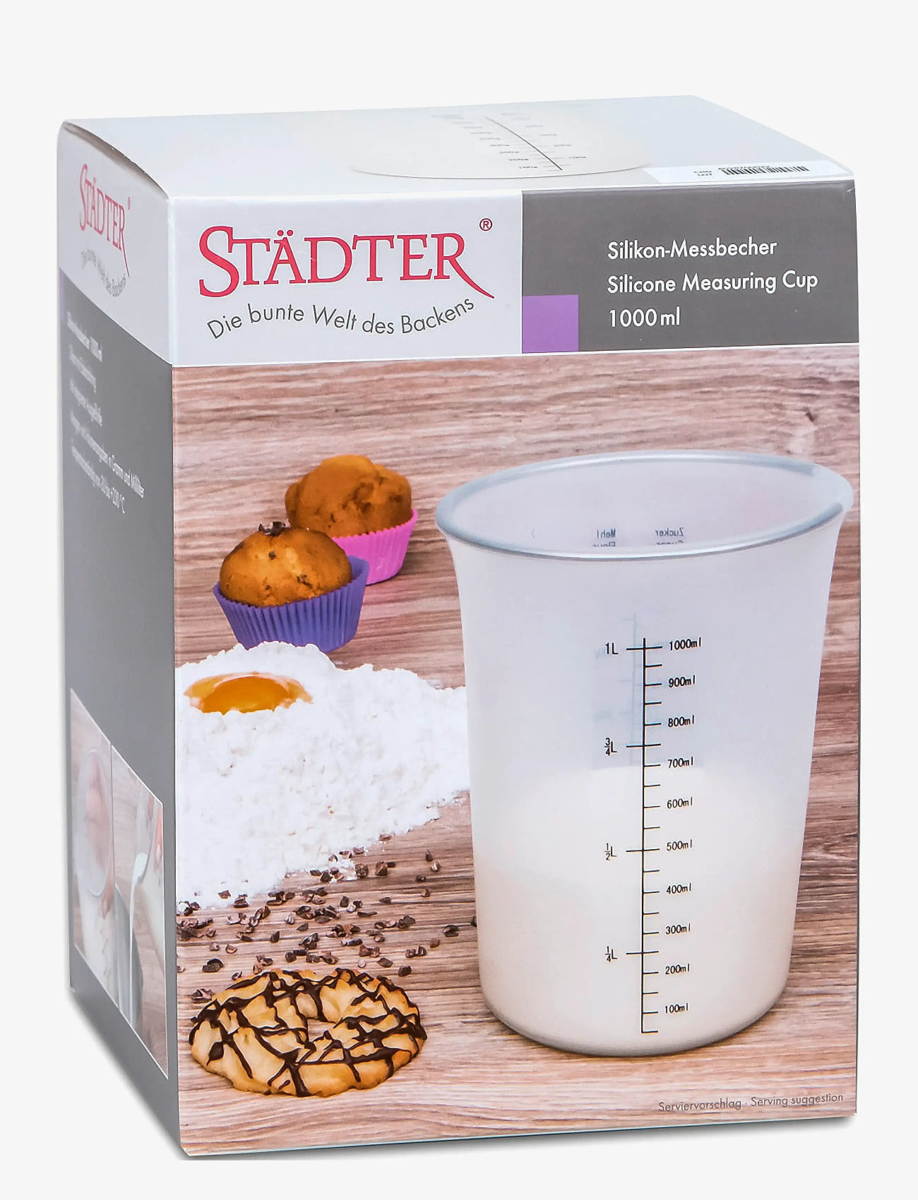 Städter - Målebæger ø 12 cm / H 16,5 cm transparent silikone - måleskeer - clear - 2