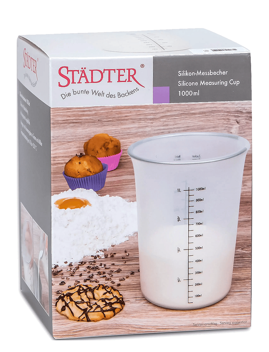 Städter - Measuring cup ø12cm / H16.5cm transparent Silicon - mõõtlusikad - clear - 2