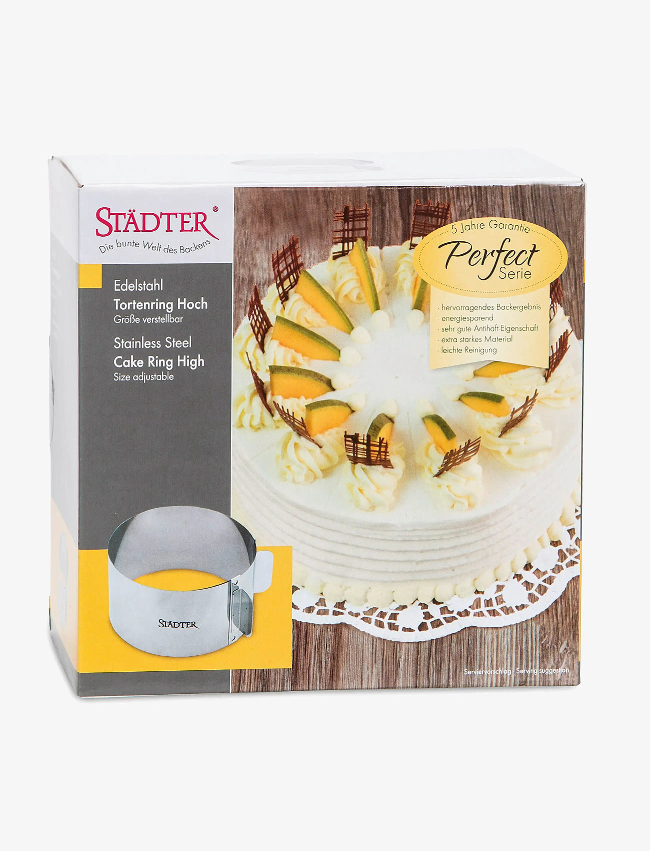 Städter - Tårtring Ställbar Dia 15-30cm H9cm - kakformar & tårtformar - steel - 2