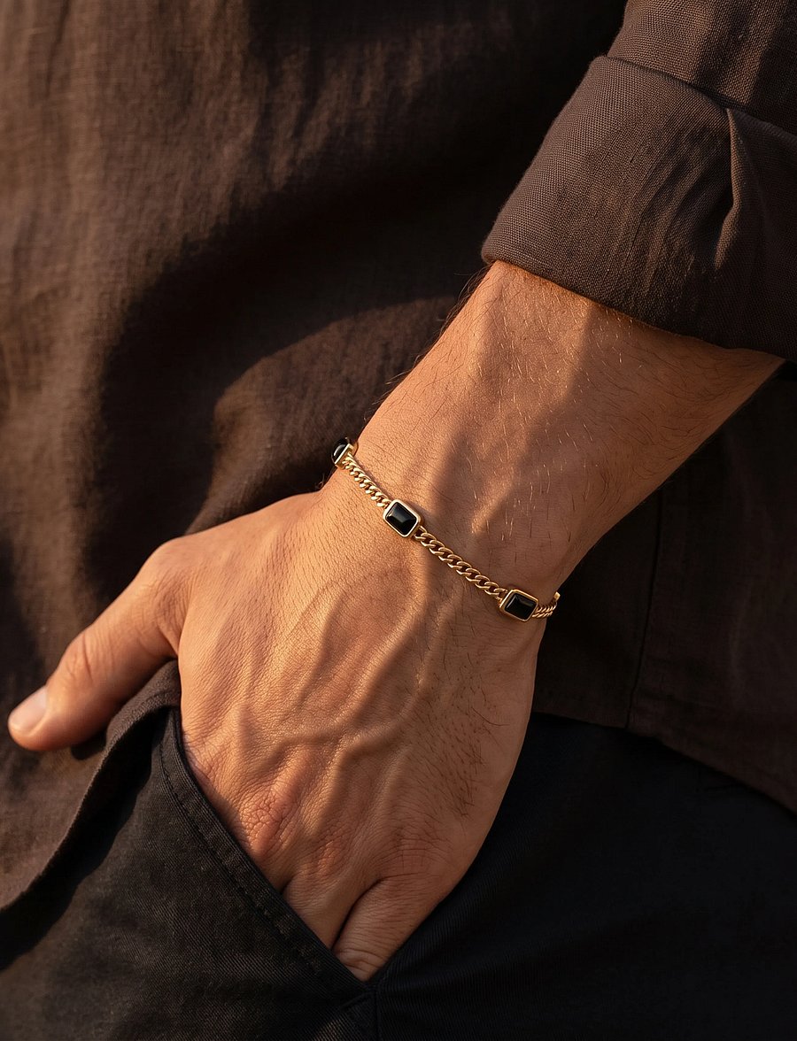 Steel & Barnett - Bennet Bracelet - armband - black - 0