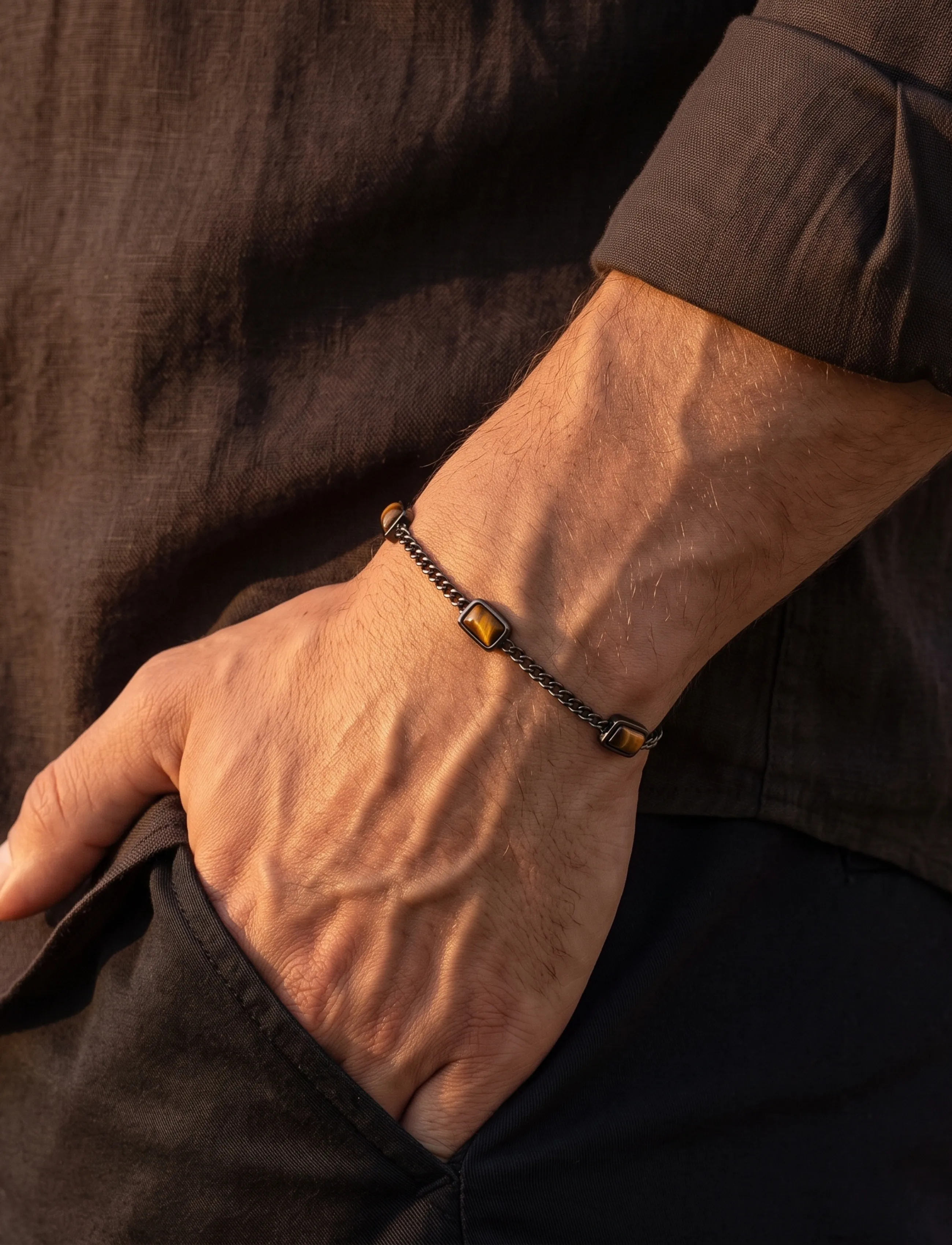 Steel & Barnett - Bennet Bracelet - armband - brown - 0