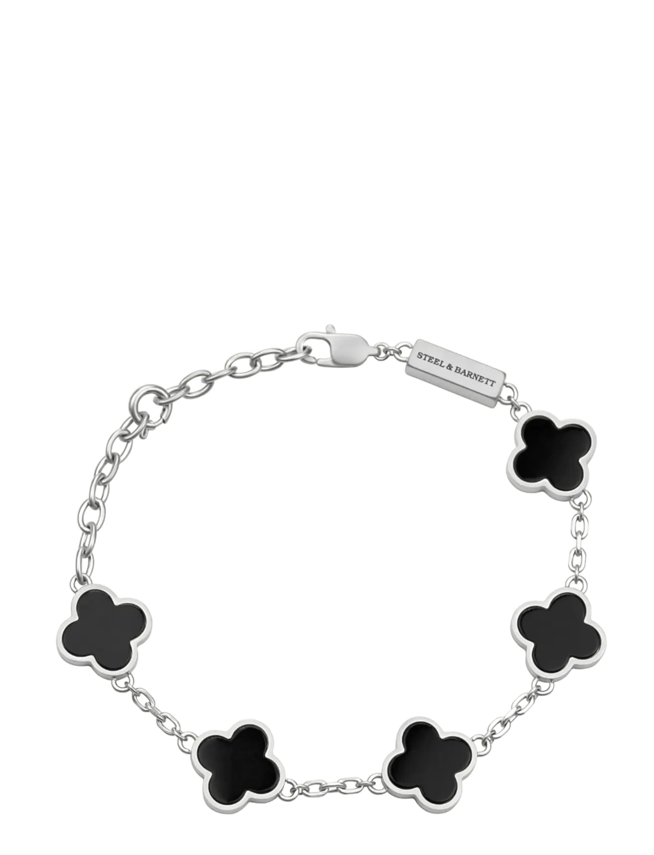 Steel & Barnett - Clover Bracelet - armband - black - 1