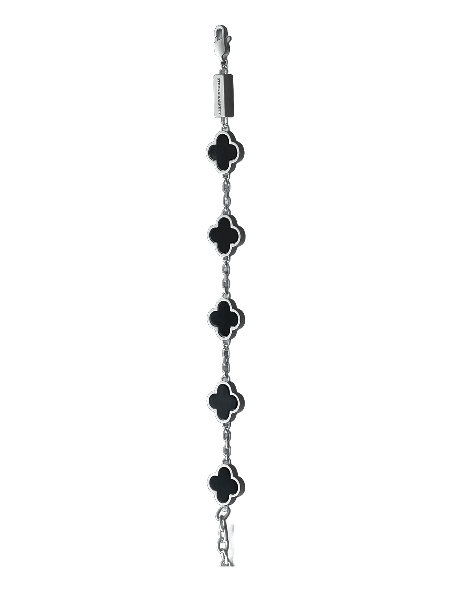 Steel & Barnett - Clover Bracelet - armband - black - 2