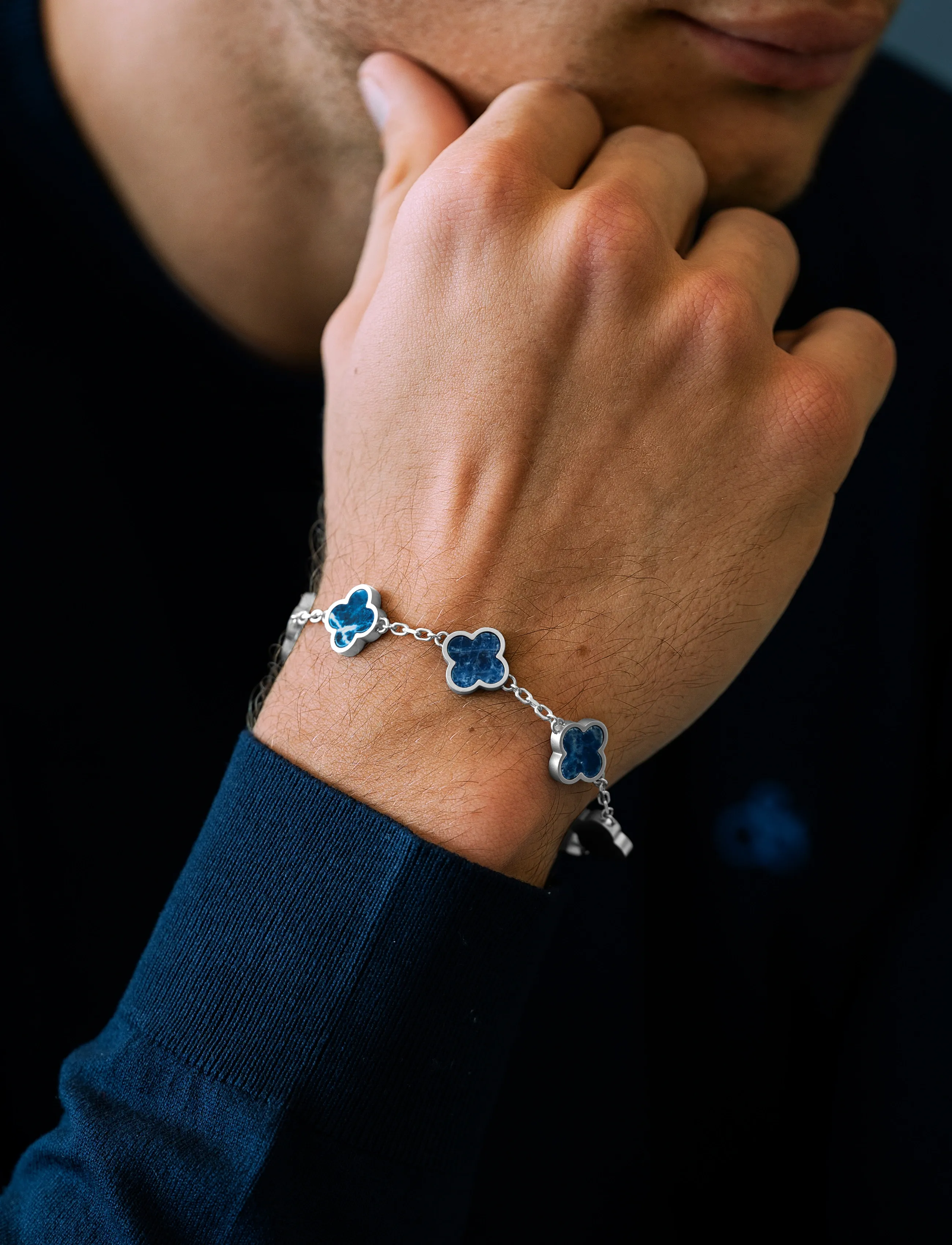Steel & Barnett - Clover Bracelet - armbönd - blue - 3