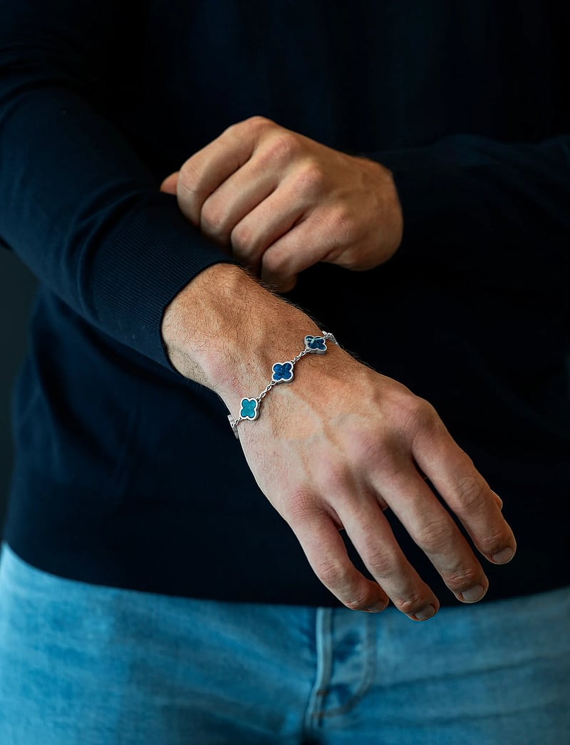 Steel & Barnett - Clover Bracelet - bracelets - blue - 4