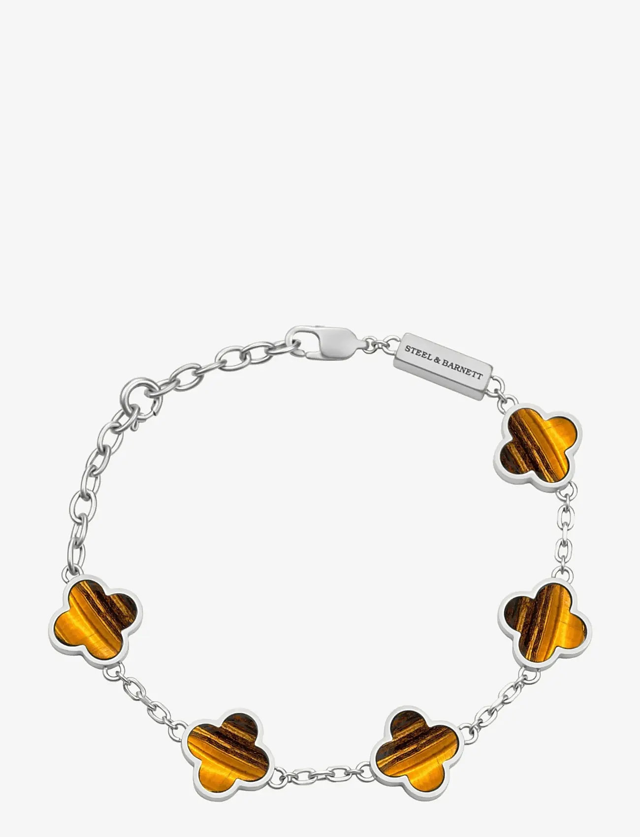 Steel & Barnett - Clover Bracelet - armbånd - brown - 1