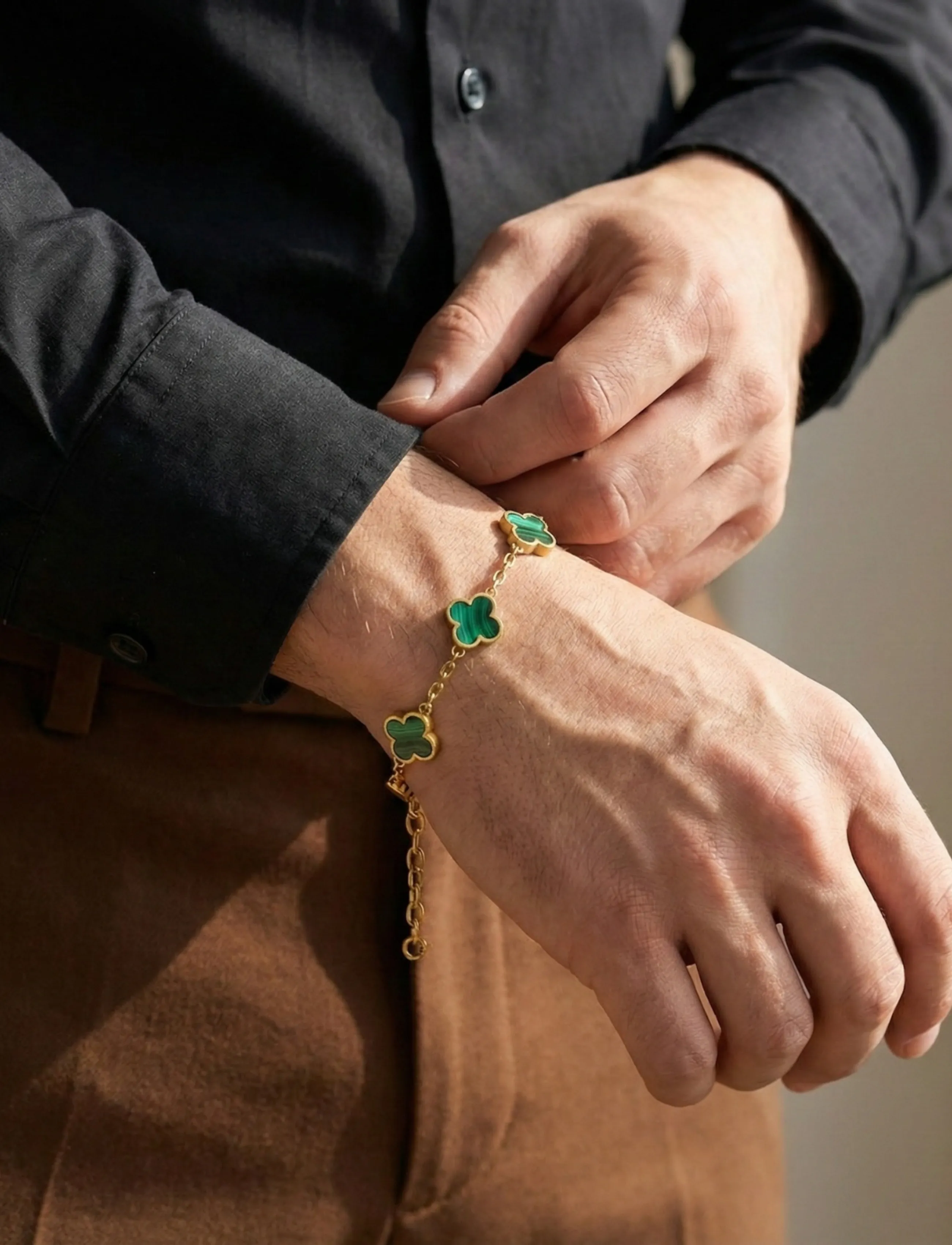 Steel & Barnett - Clover Bracelet - bracelets - green - 3