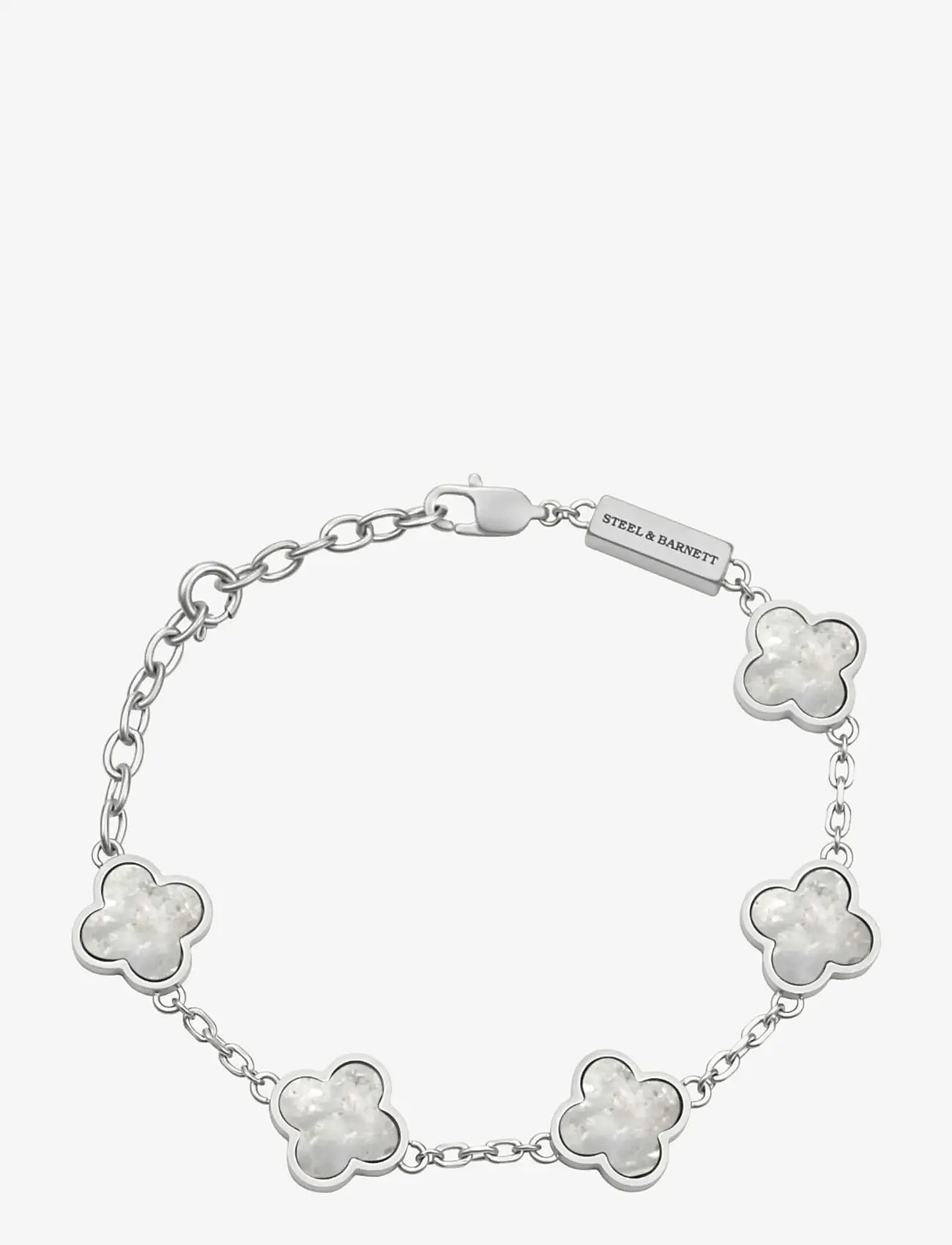 Steel & Barnett - Clover Bracelet - armbånd - white - 1