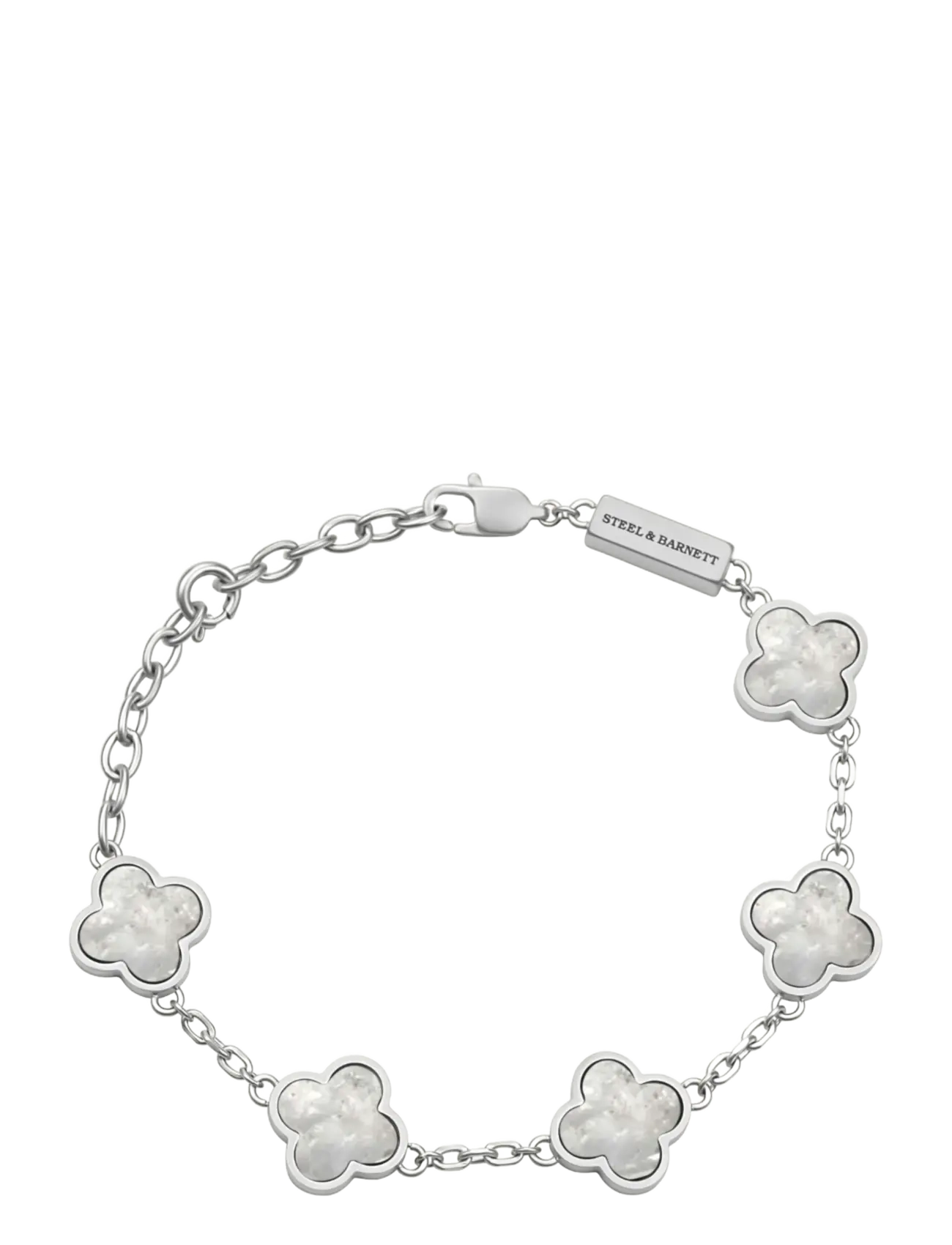 Steel & Barnett Clover Bracelet, Mænd, Kløver Armbånd, Hvid, Str: ONE SIZE 17 - 23 cm