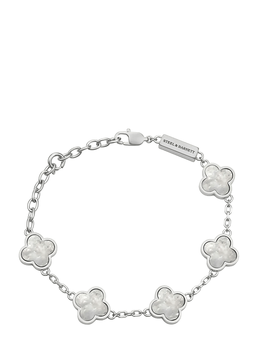 Steel & Barnett - Clover Bracelet - rokassprādzes - white - 1