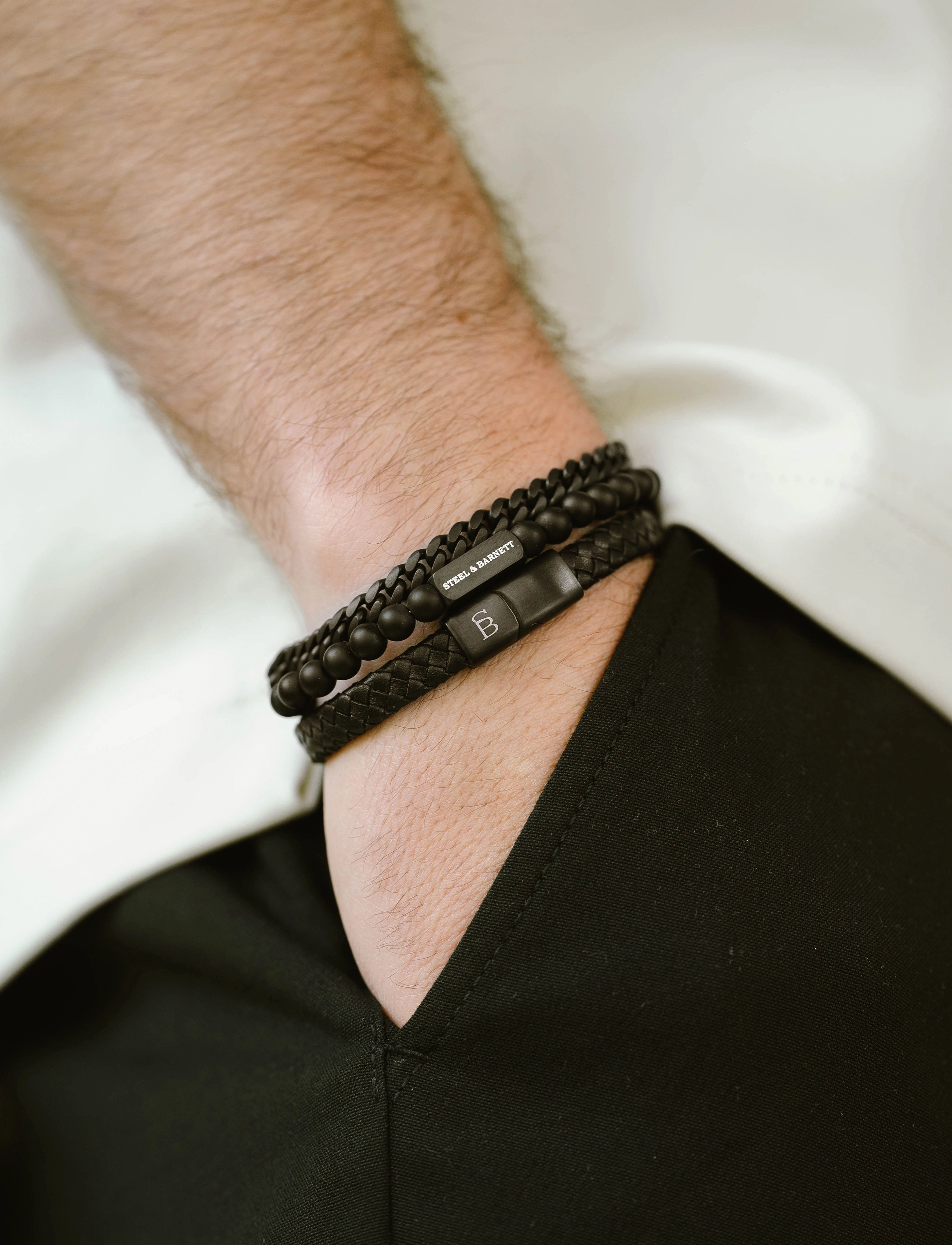 Steel & Barnett - Black Edition - bracelets - black - 2