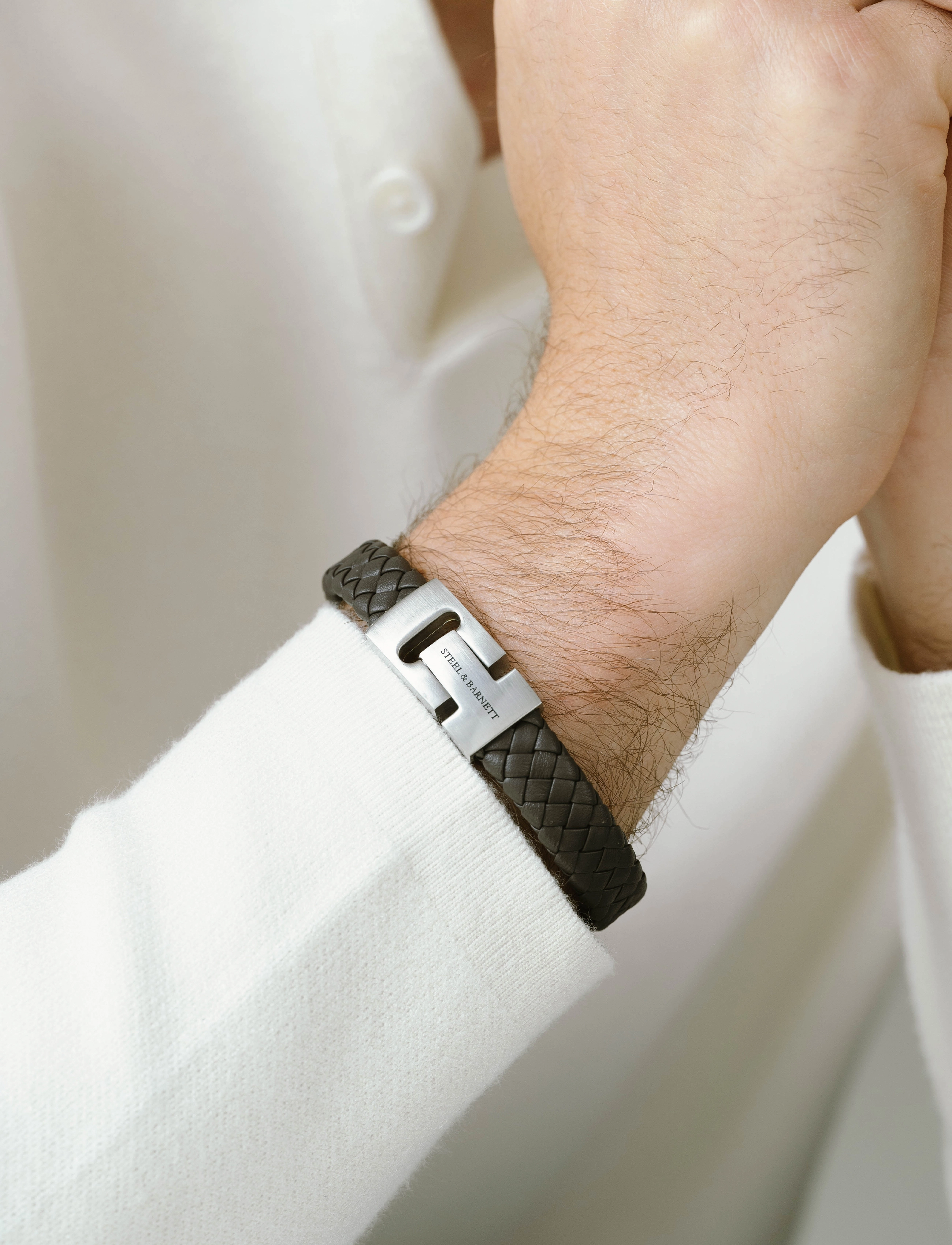 Steel & Barnett Harrisson, L 22 - 23 cm, Grey, Smykker > Armbånd, Herre