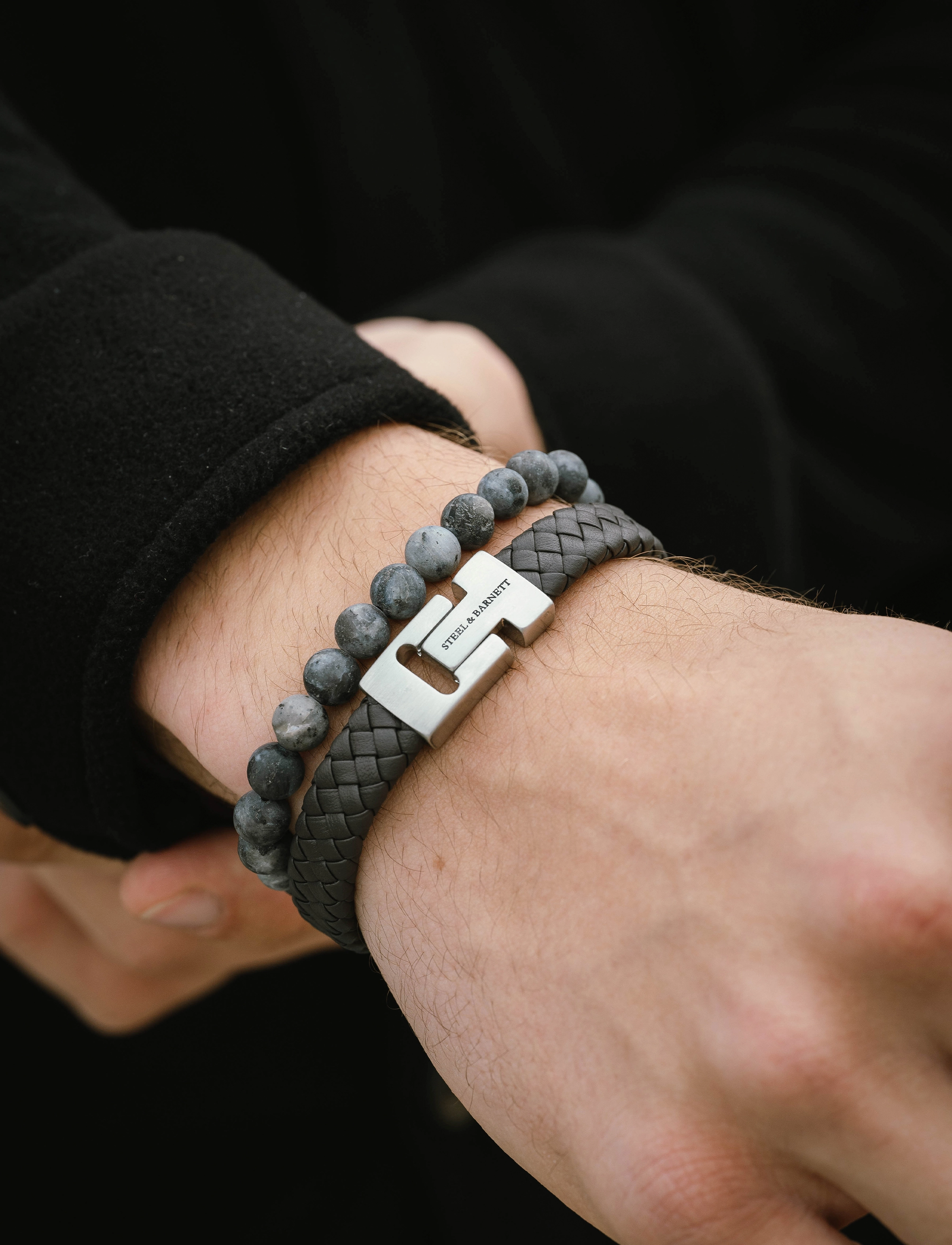 Steel & Barnett - Harrisson - bracelets - grey - 2
