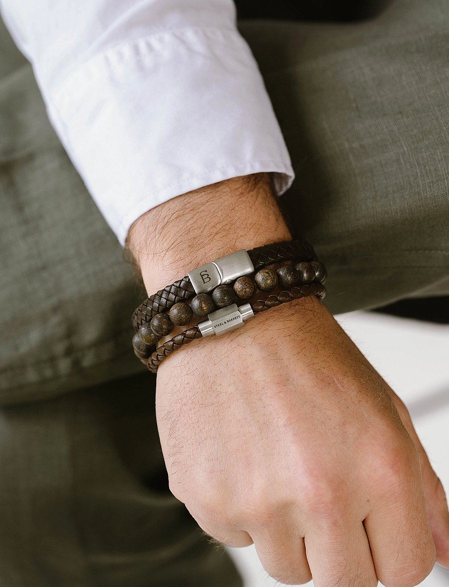 Steel & Barnett - Luke Landon - bracelets - brown - 2