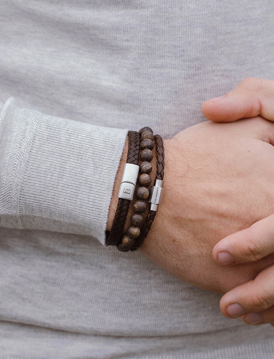 Steel & Barnett - Luke Landon - bracelets - brown - 3