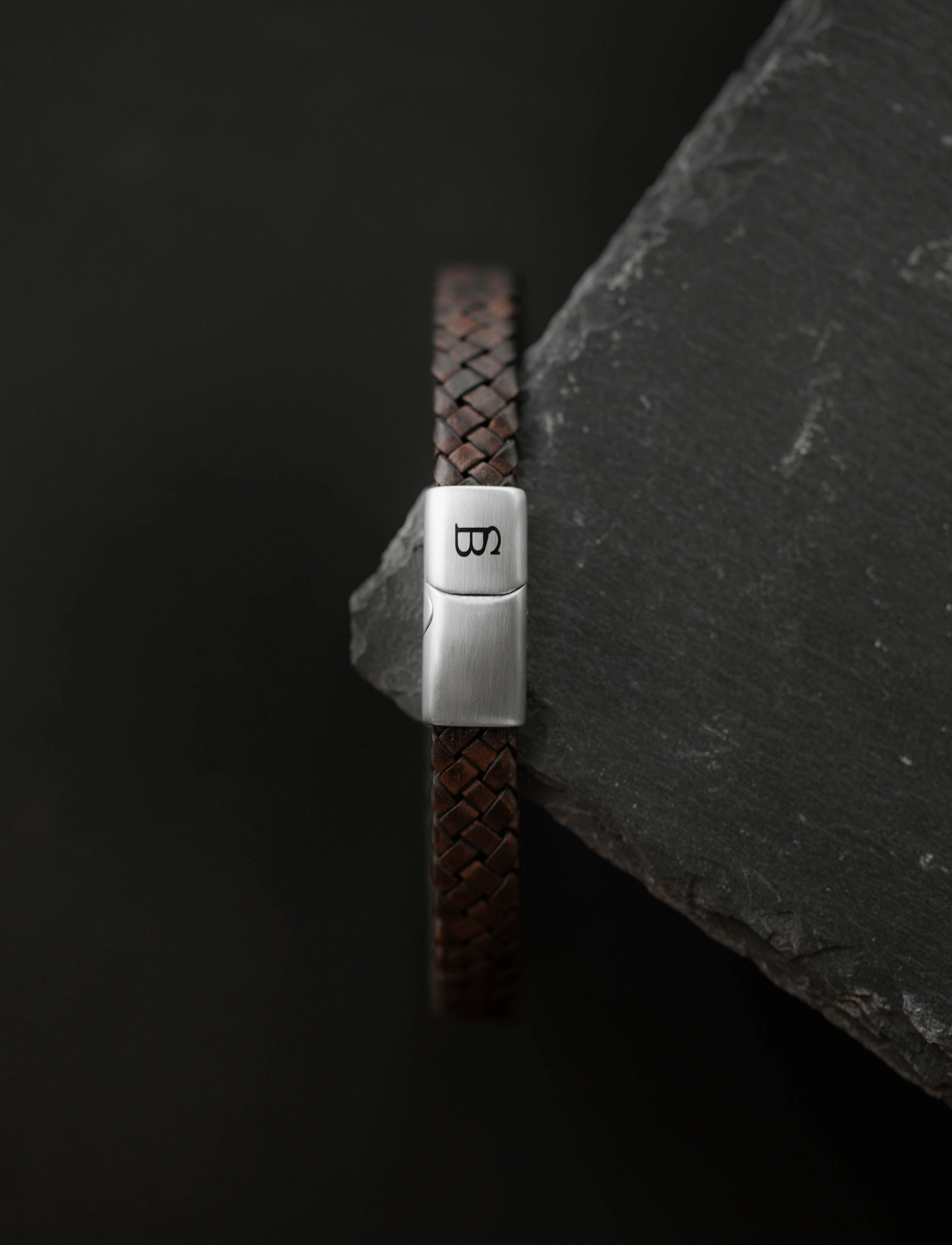 Steel & Barnett Riley, L 23 - 23 cm, Brown, Smykker > Armbånd, Herre