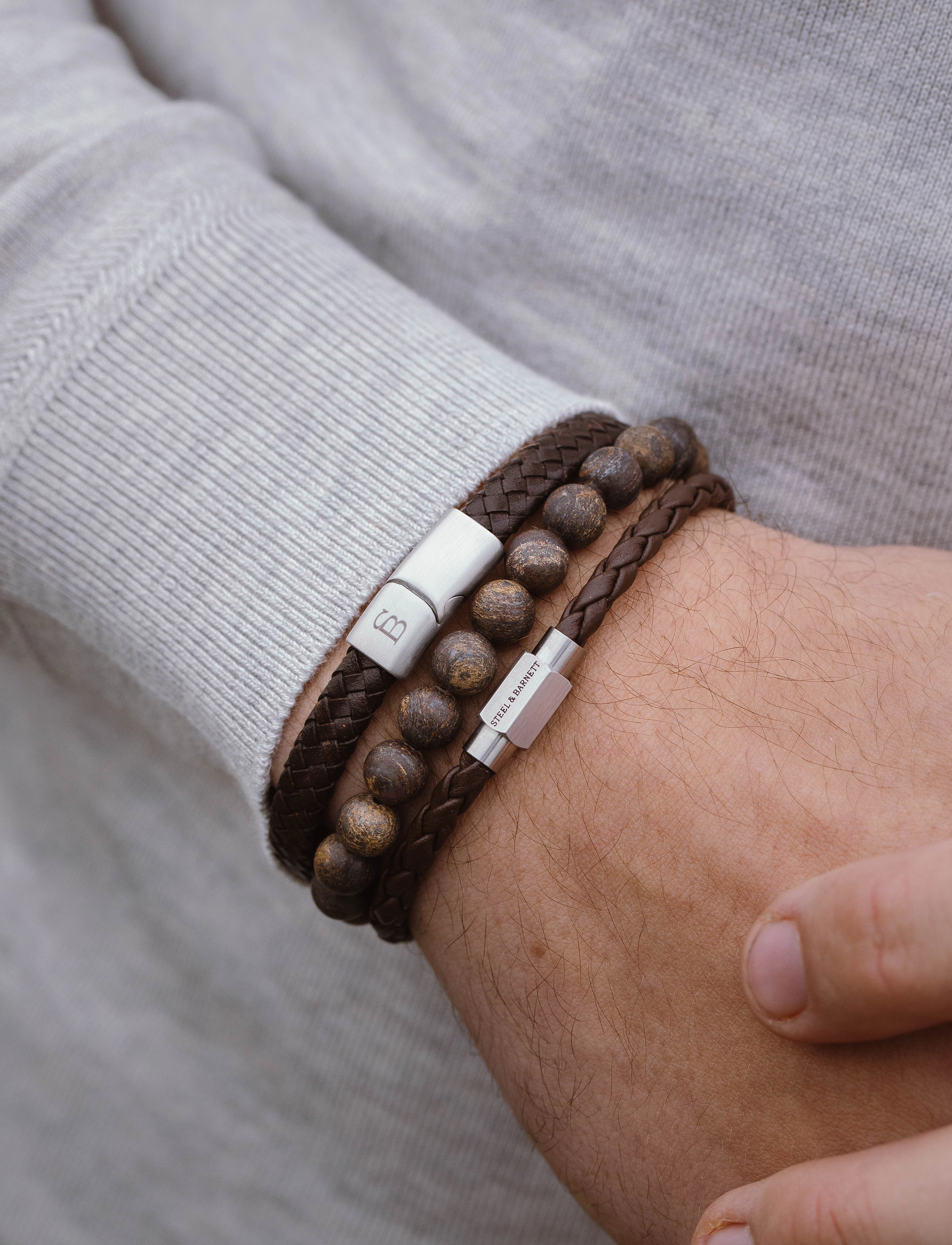Steel & Barnett - Riley - armband - brown - 3