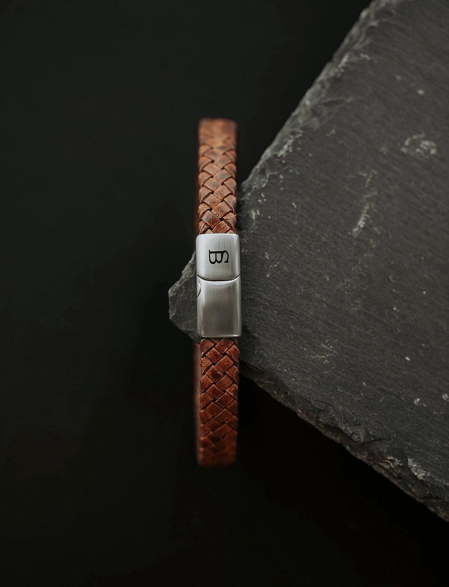 Steel & Barnett - Riley - armband - cognac - 3