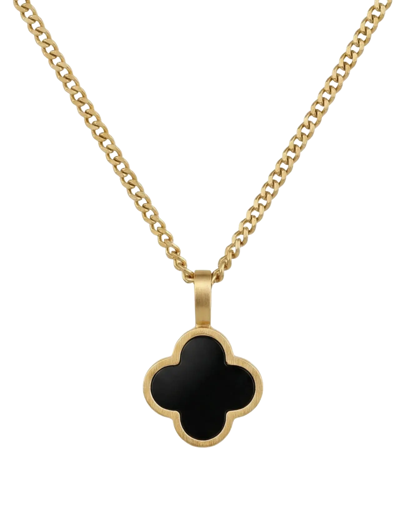 Steel & Barnett Clover Necklace - Fylgihlutir - GOLD BLACK / gold