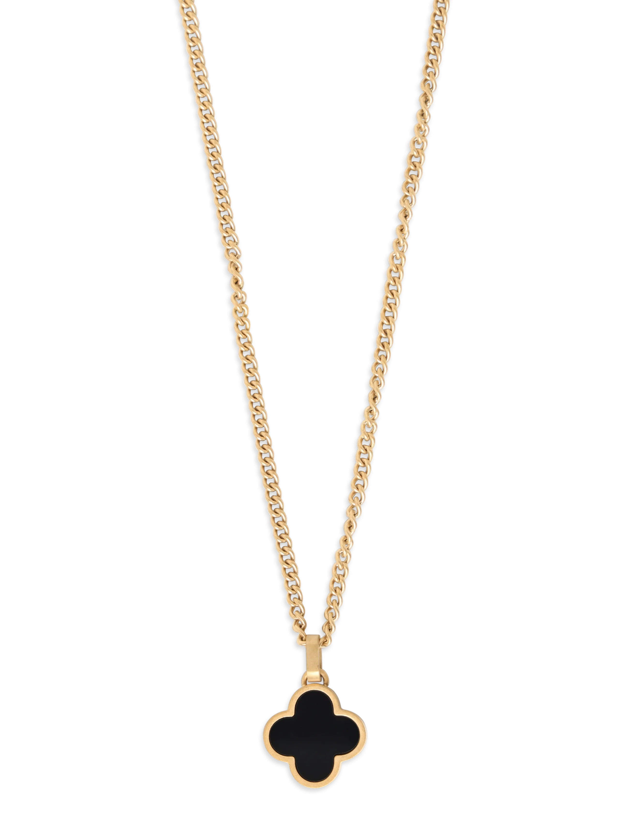 Steel & Barnett Clover Necklace - Necklaces - GOLD BLACK / gold