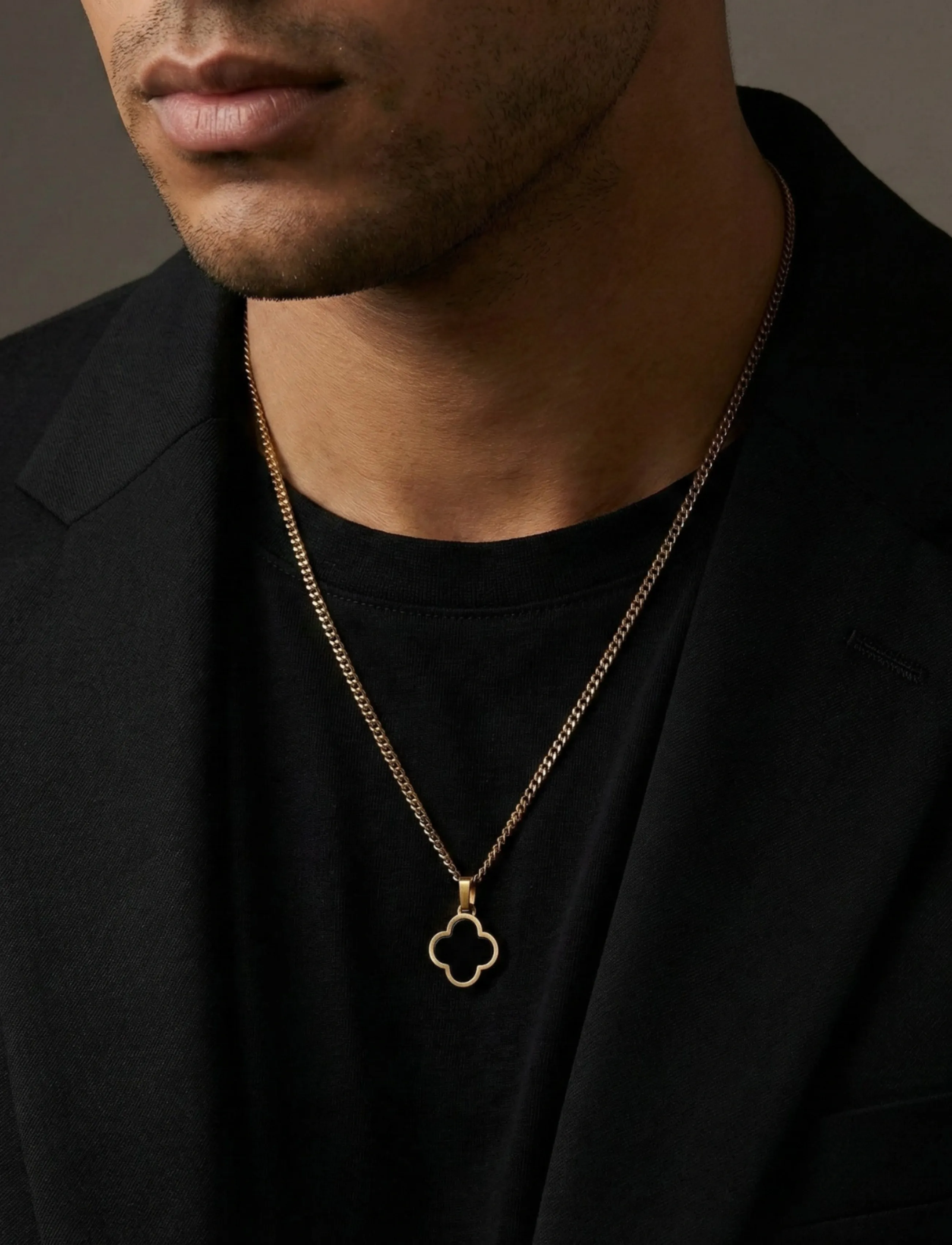 Steel & Barnett Clover Necklace, Mænd, Kløver Halskæde, Guld, Str: ONE SIZE 60 - 70 cm