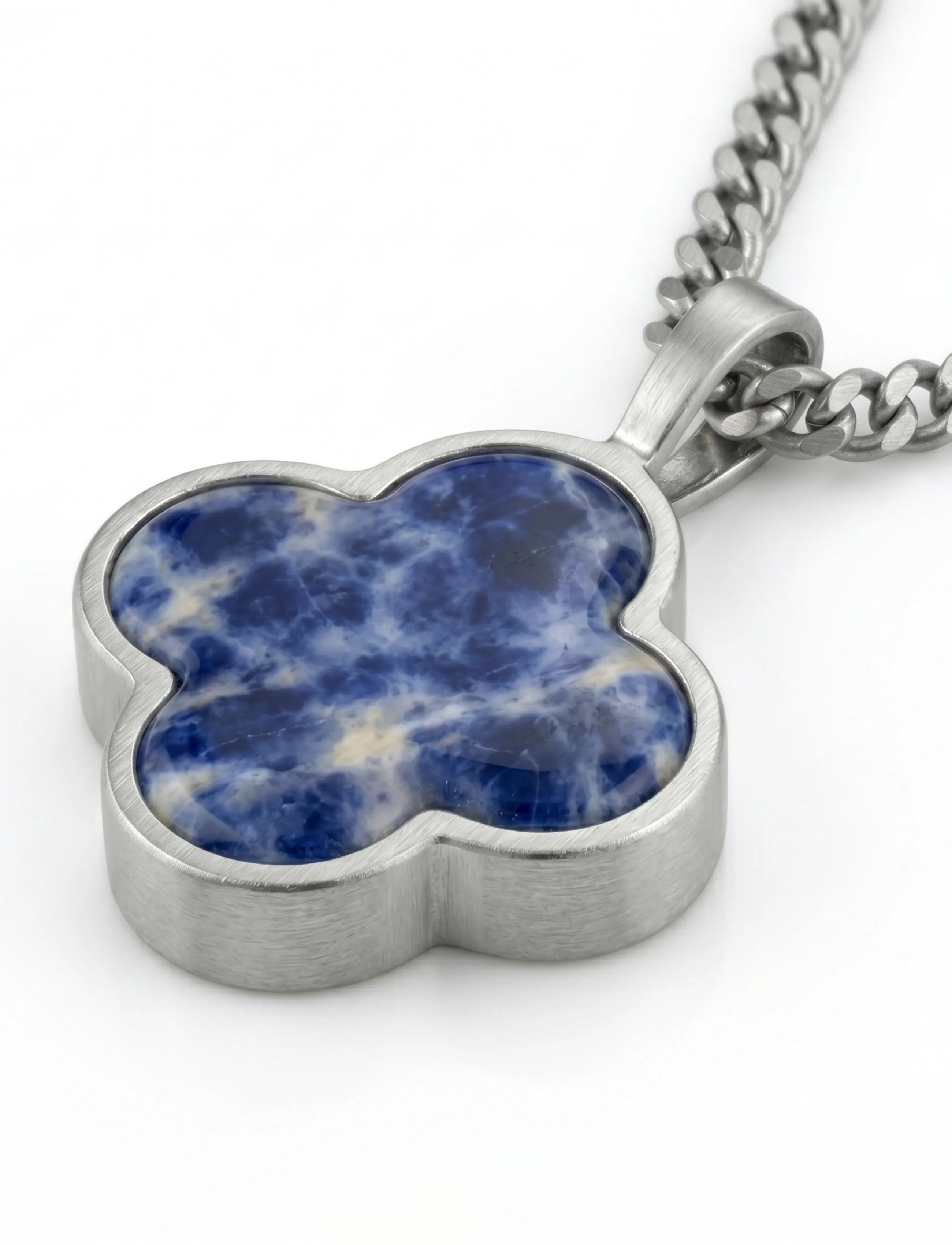 Steel & Barnett - Clover Necklace - necklaces - silver blue - 3