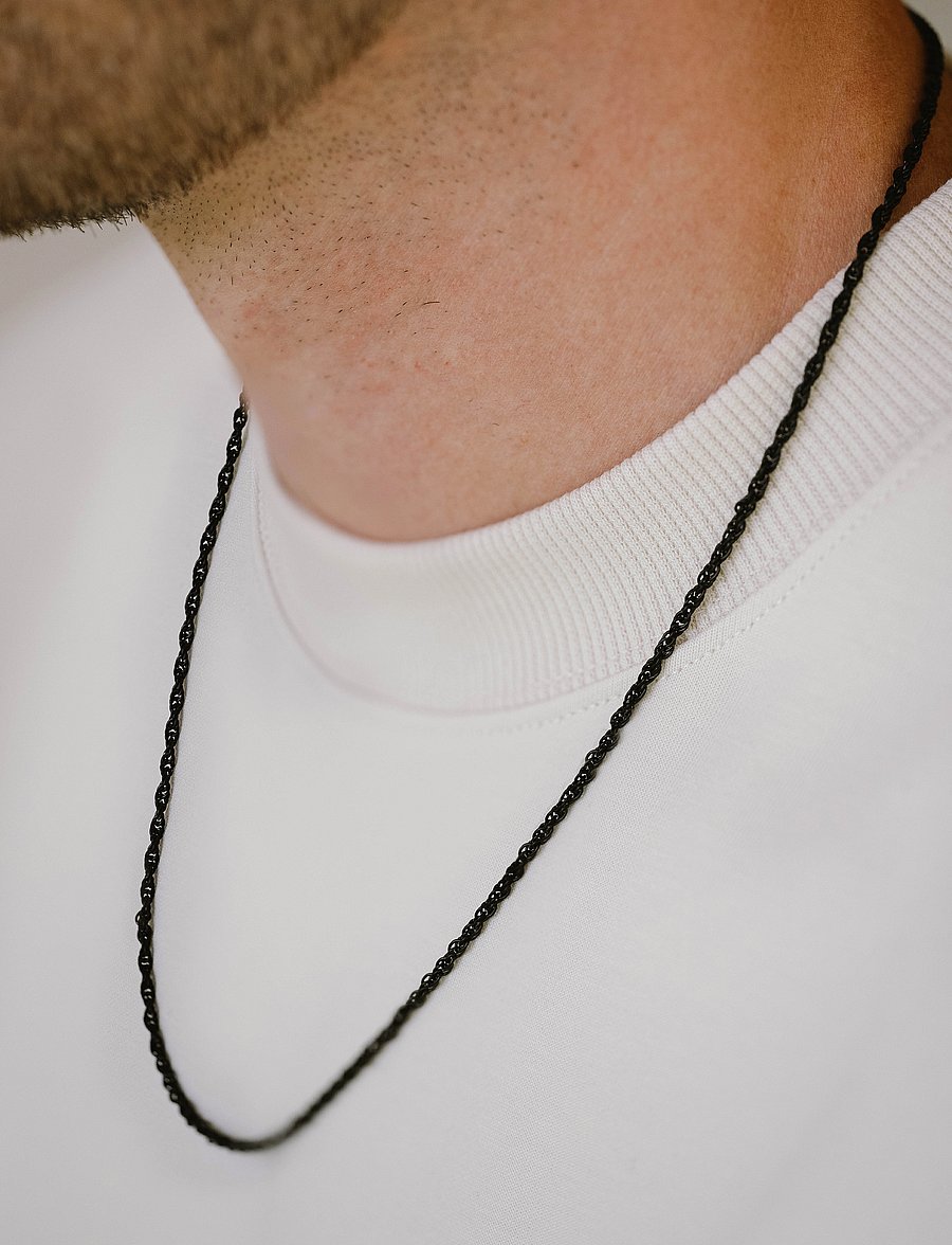 Steel & Barnett - Helix Necklace - halsketten - black - 3