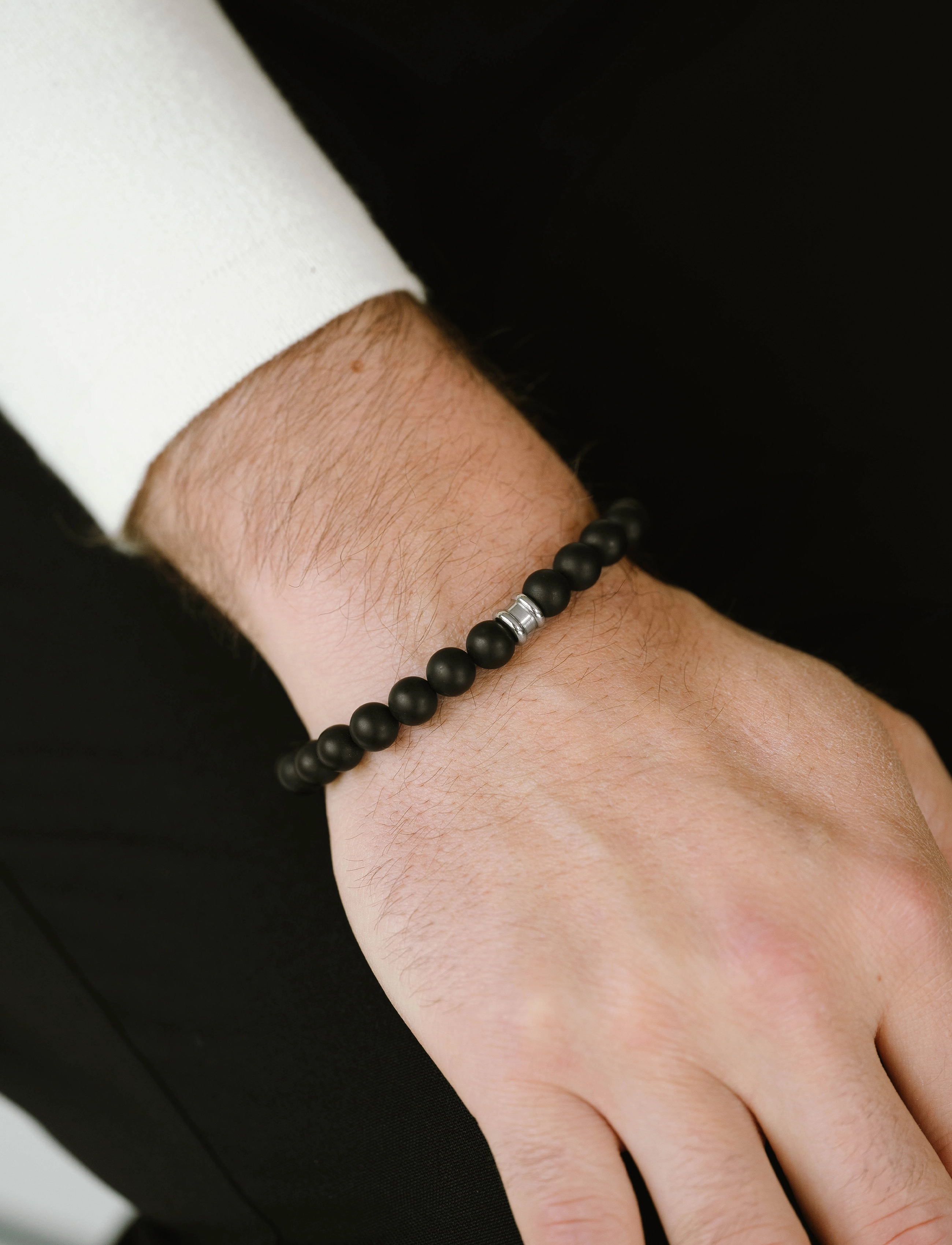 Steel & Barnett Essentials, S 23 - 19 cm, Jewellery, Schwarz Bracelets, Männerswear
