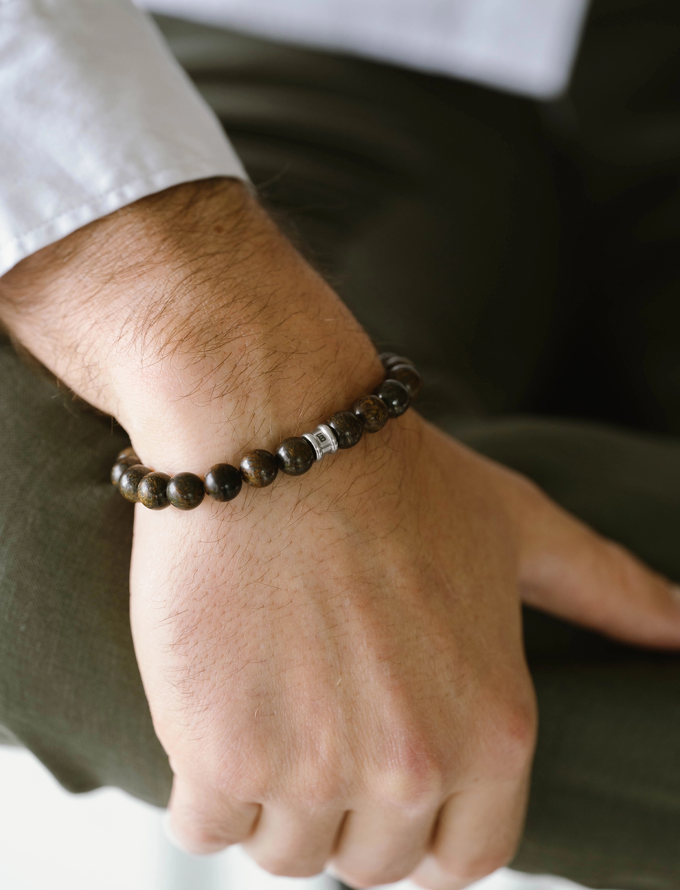 Steel & Barnett Essentials, L 25 - 23 cm, Brown, Smykker > Armbånd, Herre