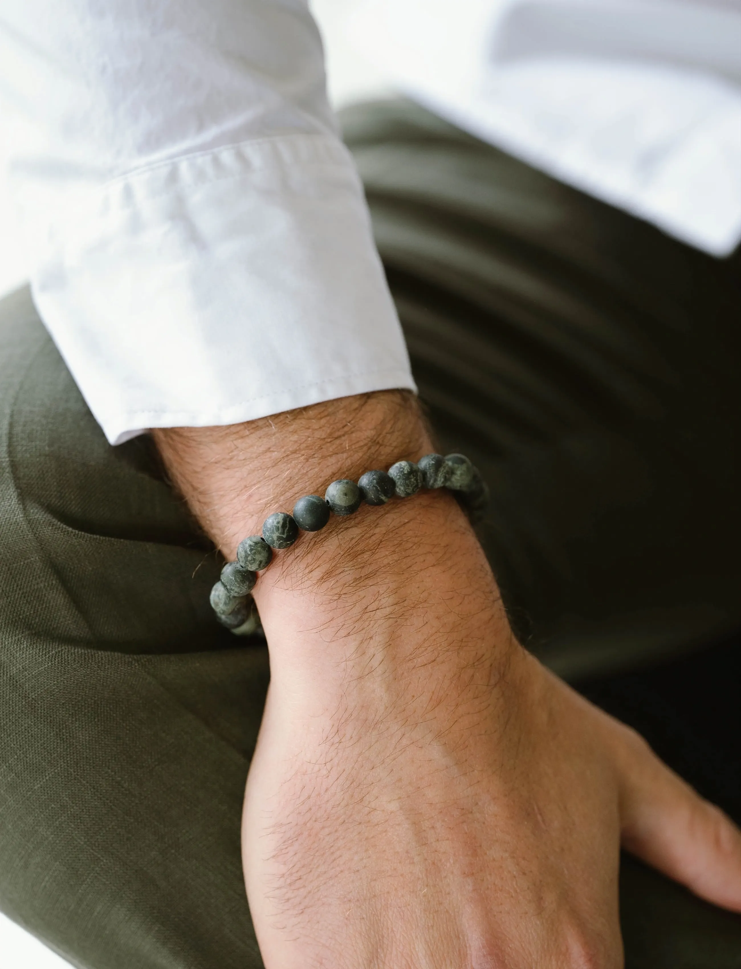 Steel & Barnett Essentials, M 20 - 21 cm, Jewellery, Grün Bracelets, Männerswear