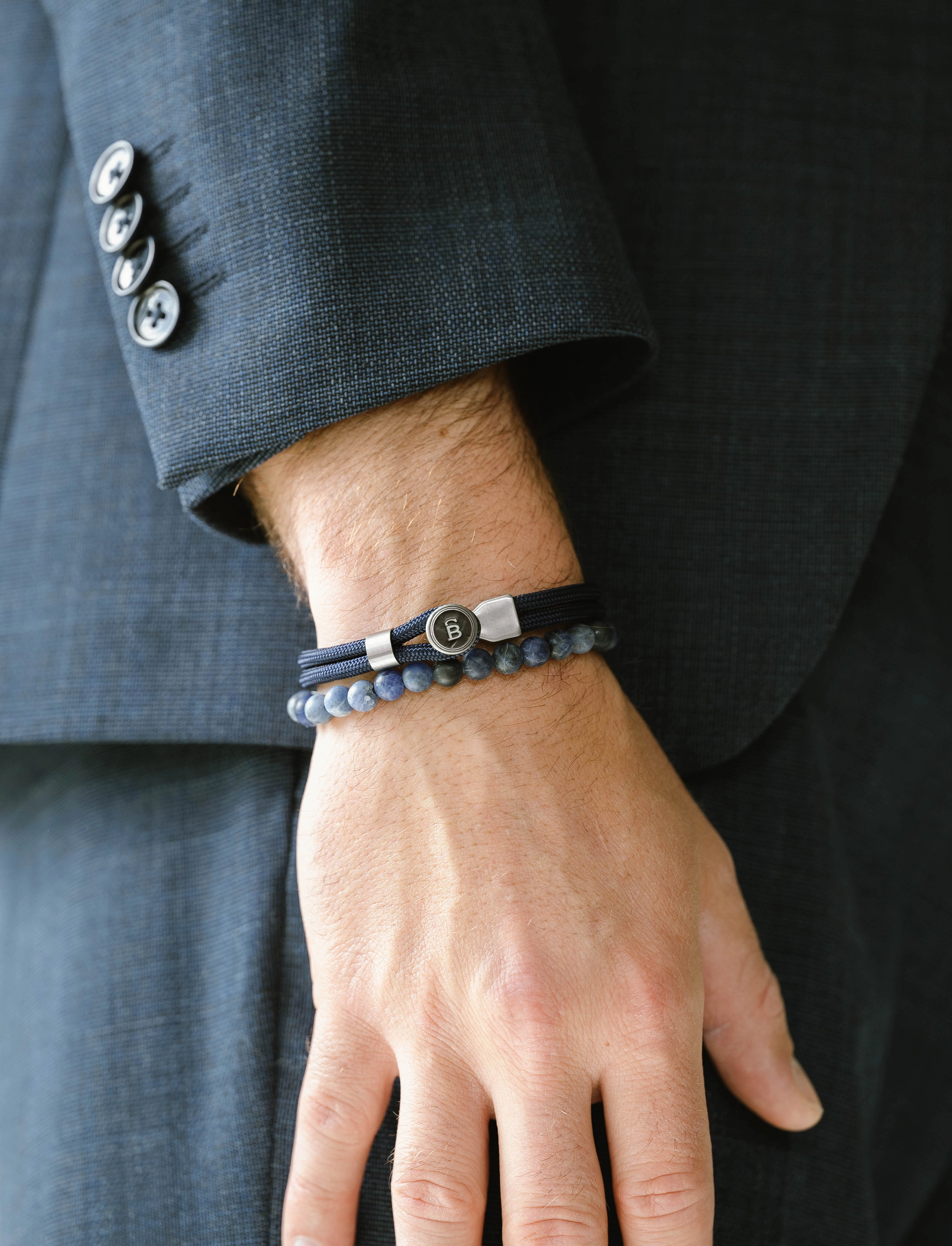 Steel & Barnett Natural Ned M 20 21 cm armband herr – bild 3