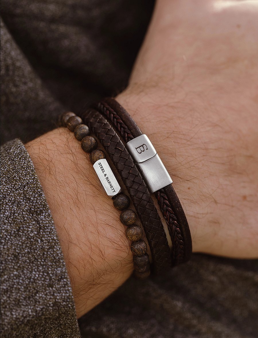 Steel & Barnett - Natural Ned - bracelets - brown - 5