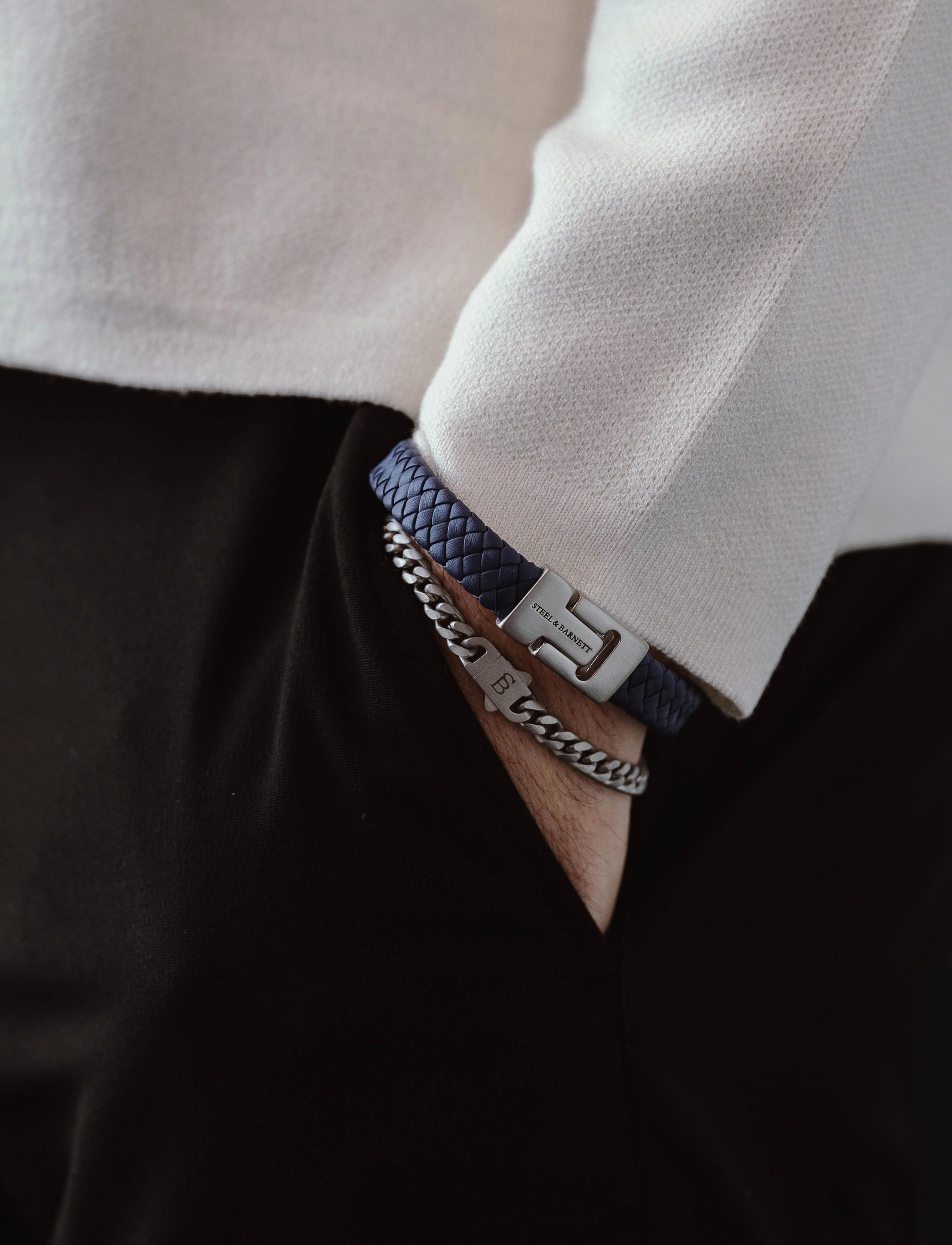 Steel & Barnett Svelte Stephen S 18 19 cm armband herr – bild 5