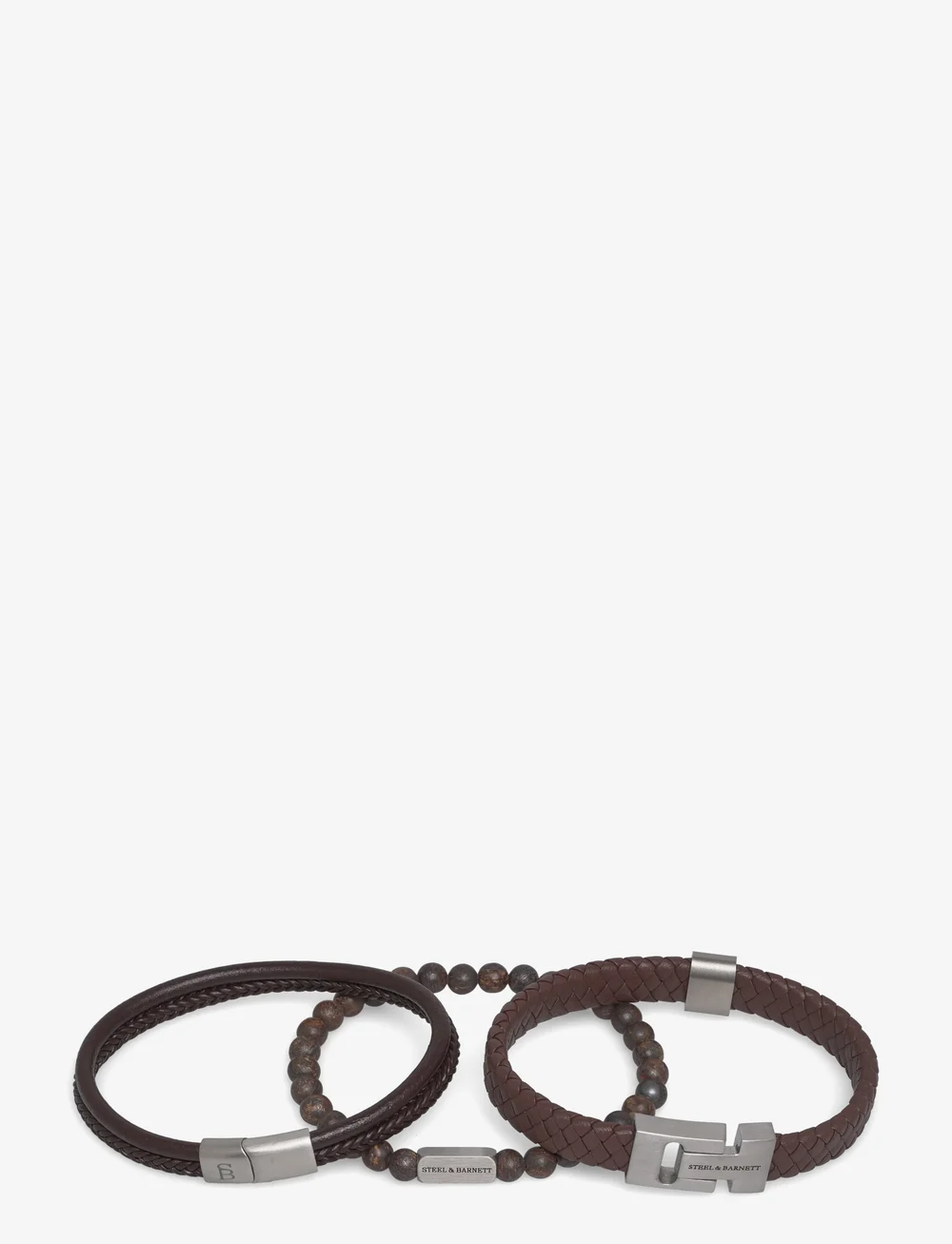 Steel & Barnett - Gift Series - Triple - armband - brown - 2