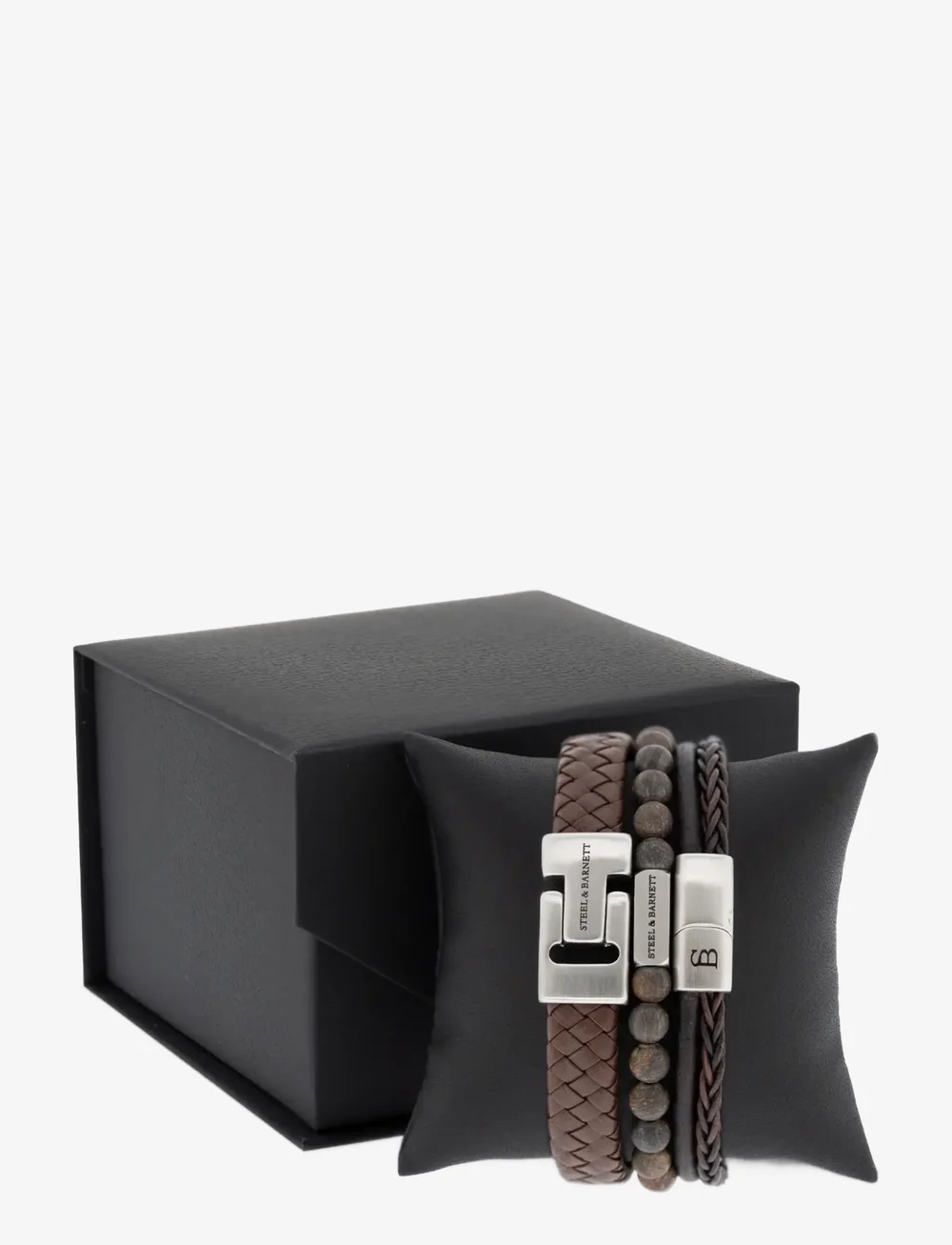 Steel & Barnett - Gift Series - Triple - armband - brown - 1