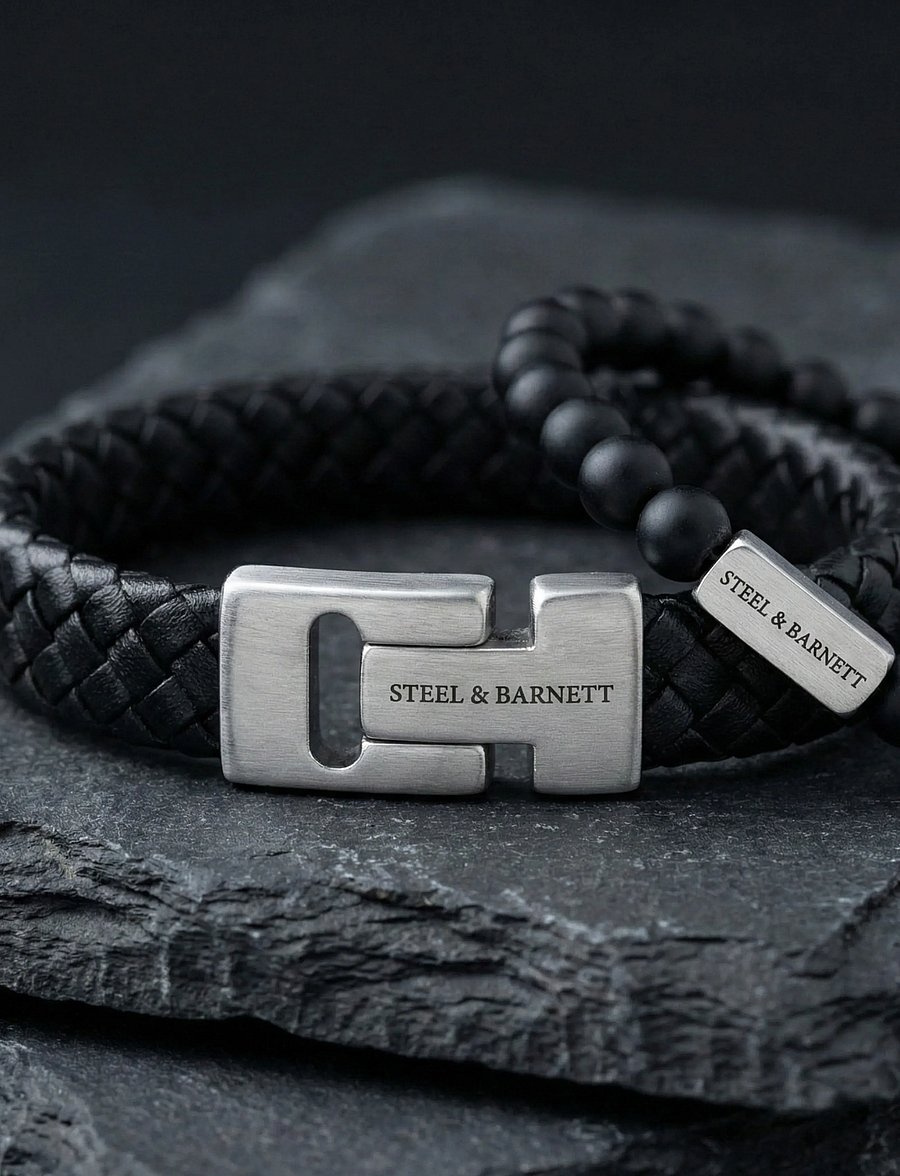 Steel & Barnett - Gift Series - Double - armbanden - black - 3