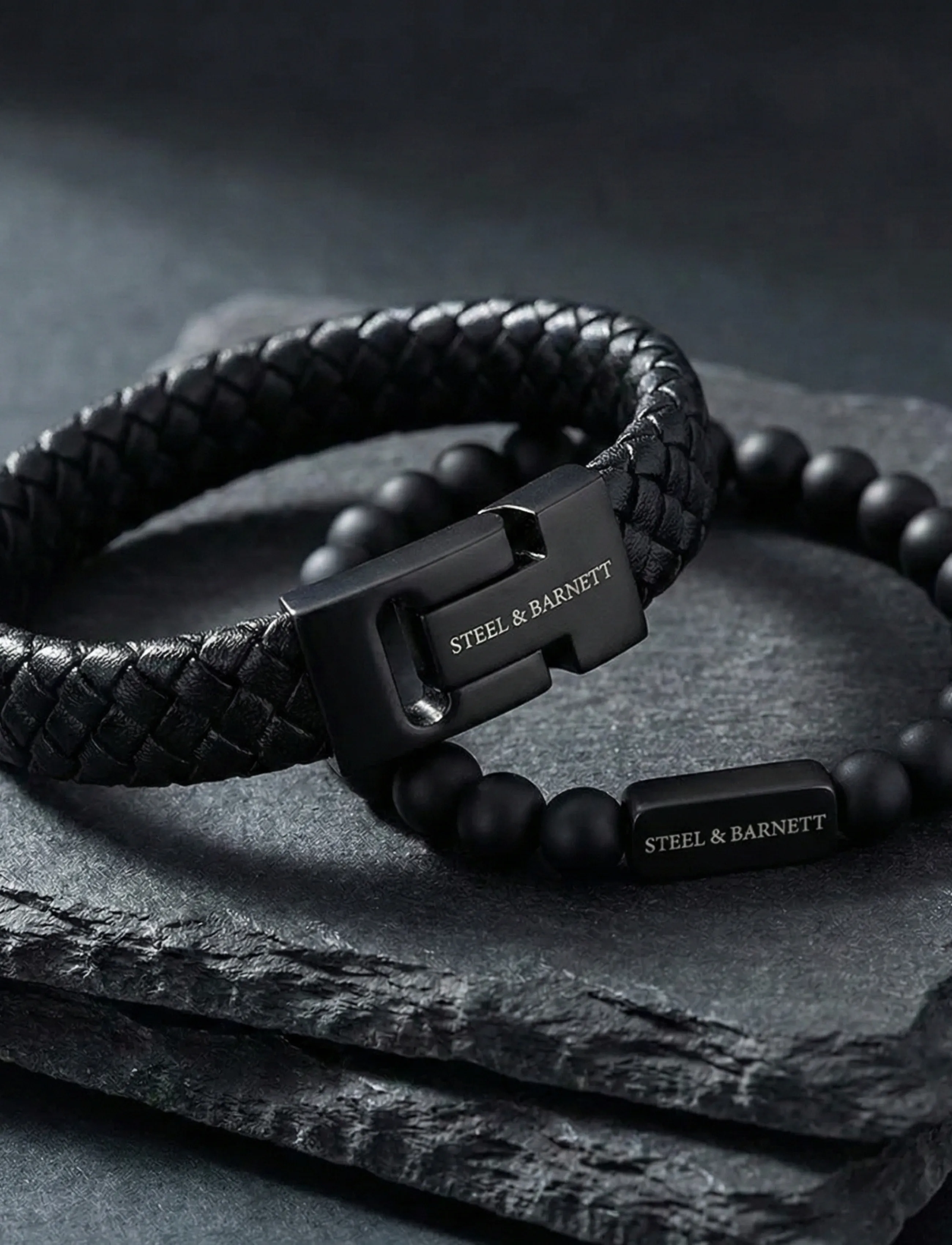 Steel & Barnett - Gift Series - Double - bracelets - black edition - 3