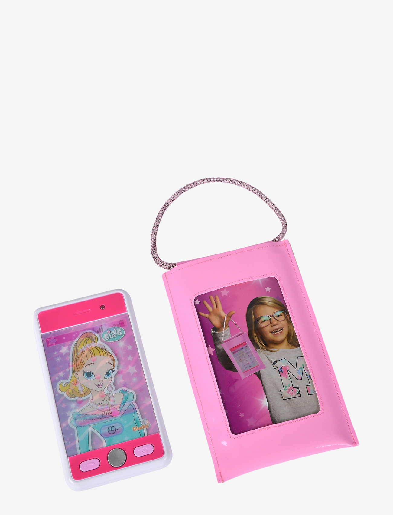 Steffi Love Girls By Steffi Smartphone With Bag, One Size, Pink, Tasker > Totes & Small Bags, Børn