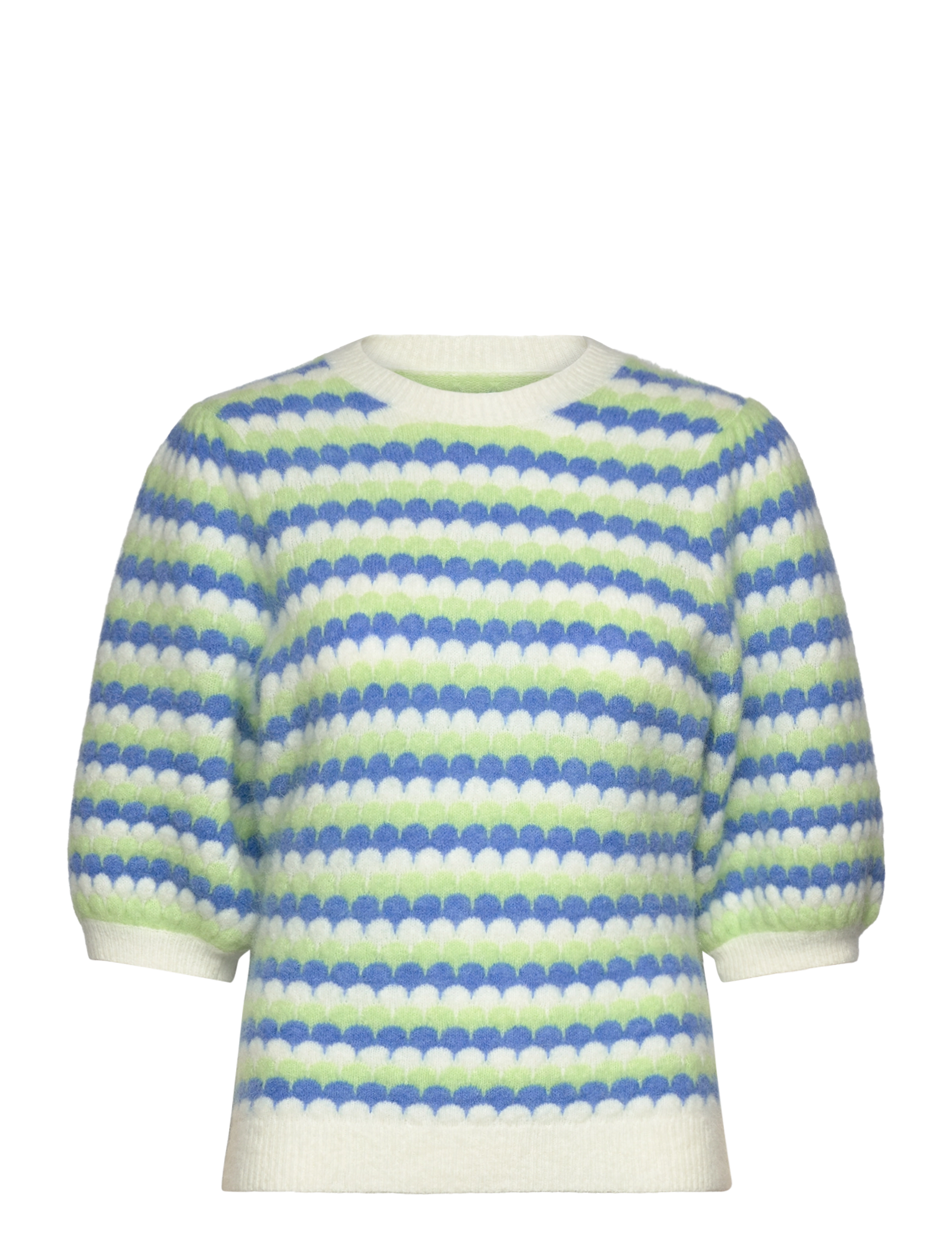 STELLA NOVA Strick Wave Stripe Kurz Ärmelig S Blau - S - Damen