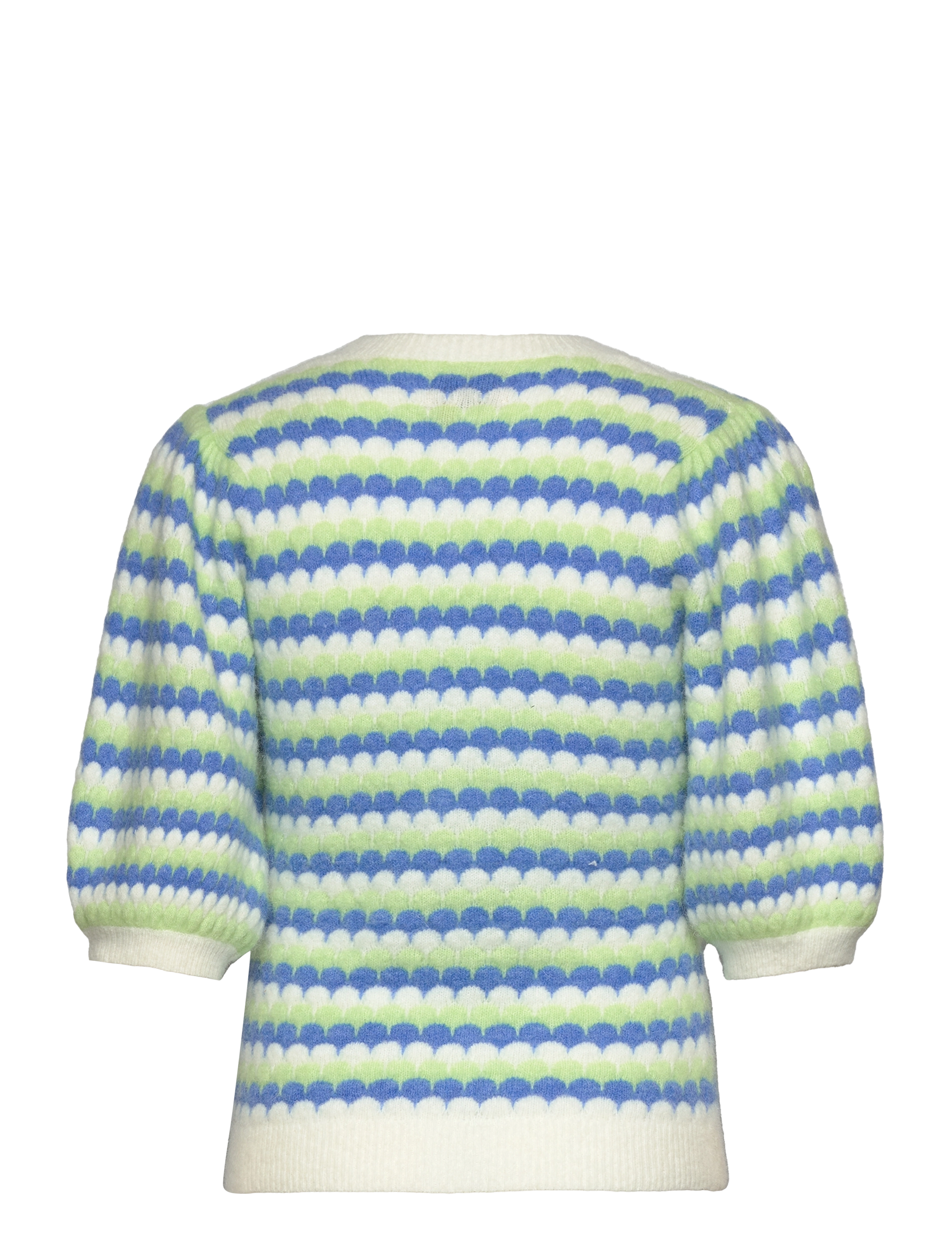 Stella Nova - Knitted wave stripe short sleeved s - blue green stripes - 1