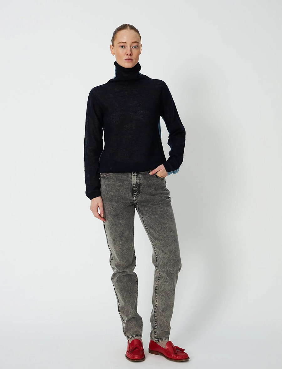 Stella Nova - Alpaca Turtleneck - kõrge kaelusega kudumid - evening blue - 0