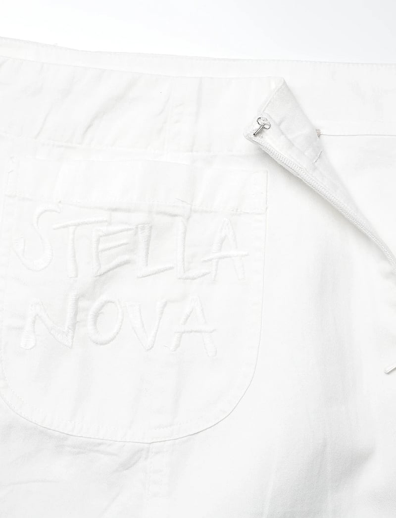 Stella Nova - Elements Embroidered Cotton Skirt - midi skirts - white - 4