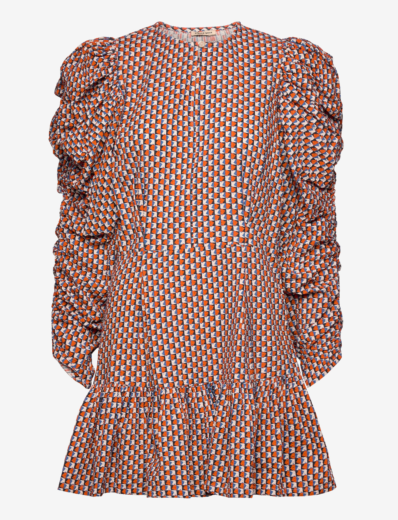 Stella Nova - All over printed mini dress - sommerkleider - blue red - 0